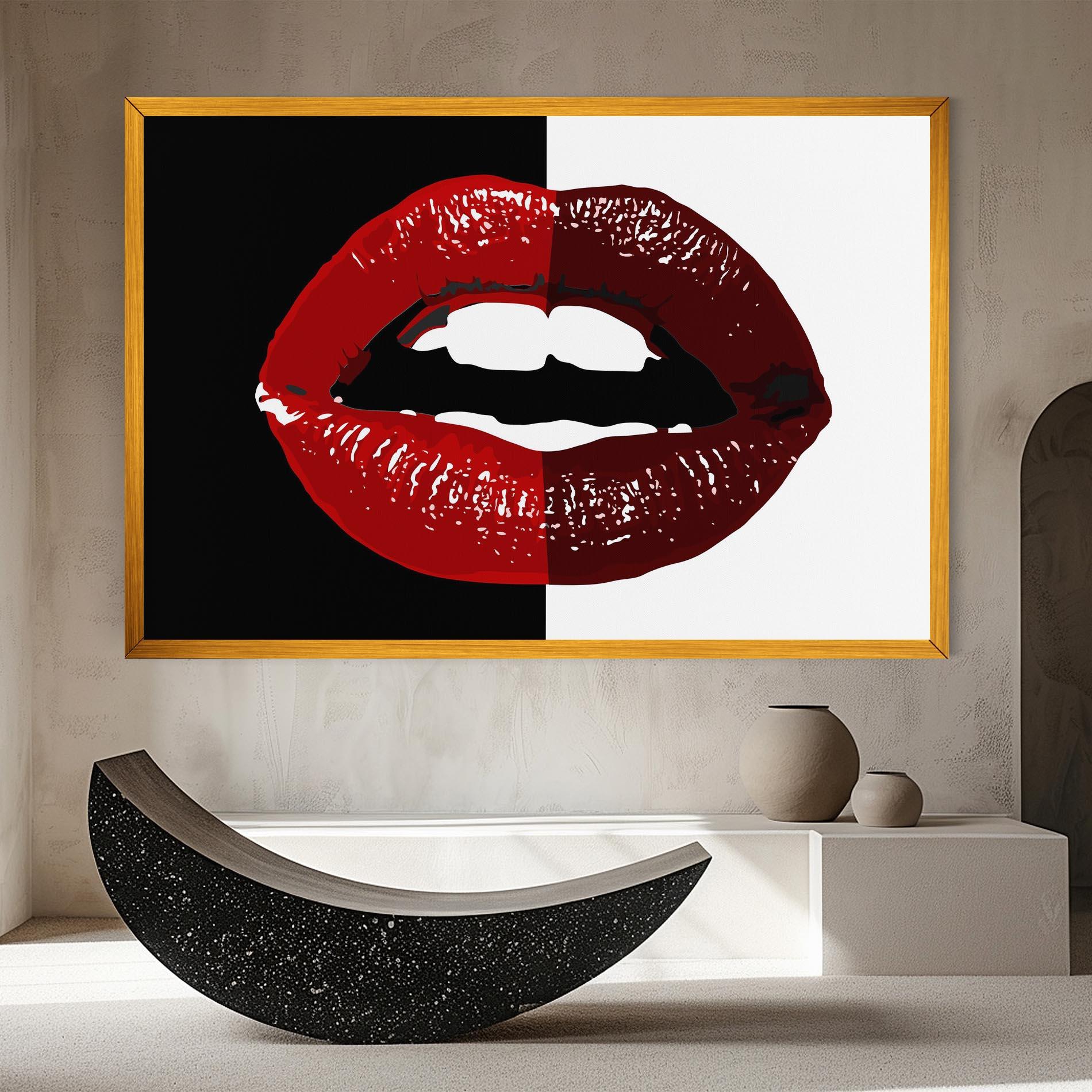 Tablou Canvas Red Shade Lips mockup 8