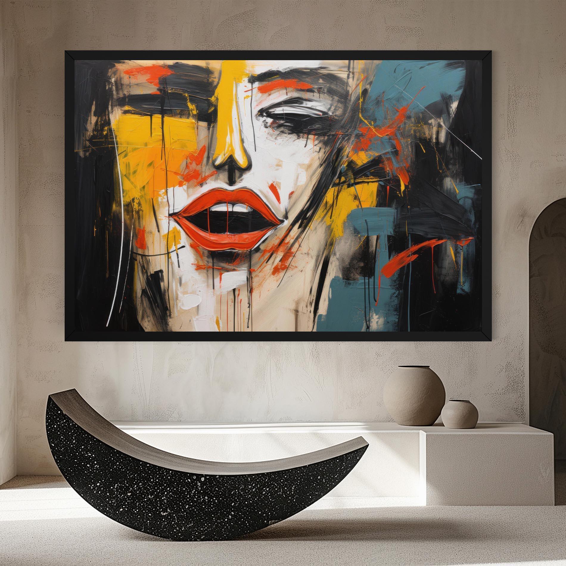 Tablou Canvas Abstract Woman Lips mockup 8