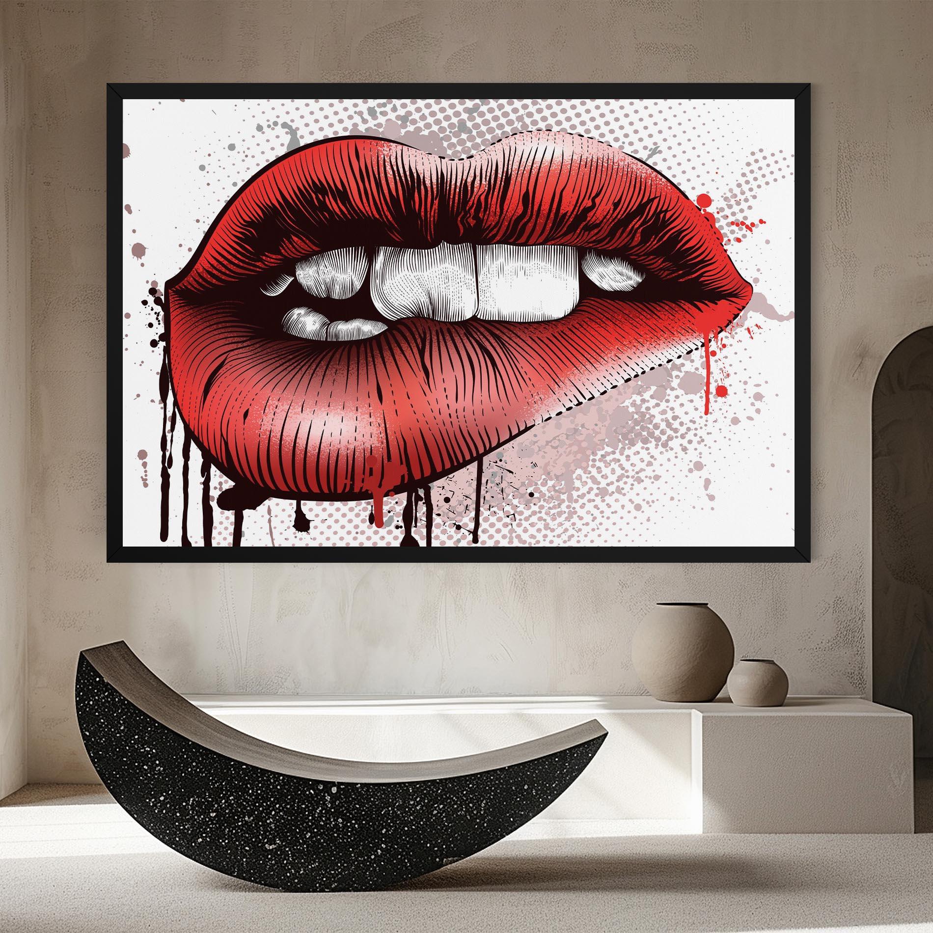 Tablou Canvas Lips Pop Artistic mockup 8