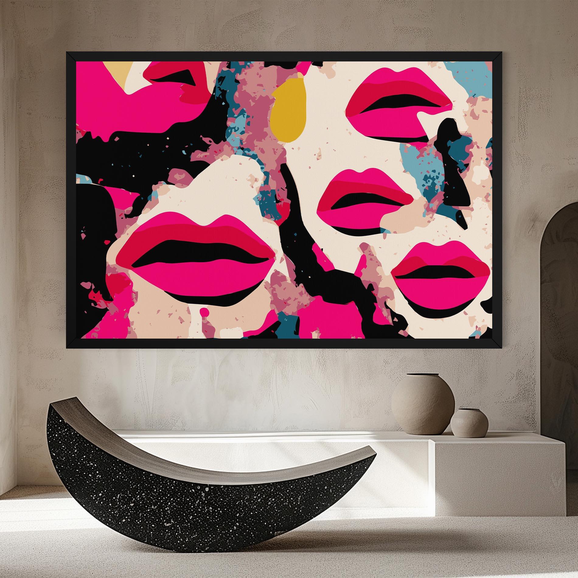 Tablou Canvas Pink Lips mockup 8
