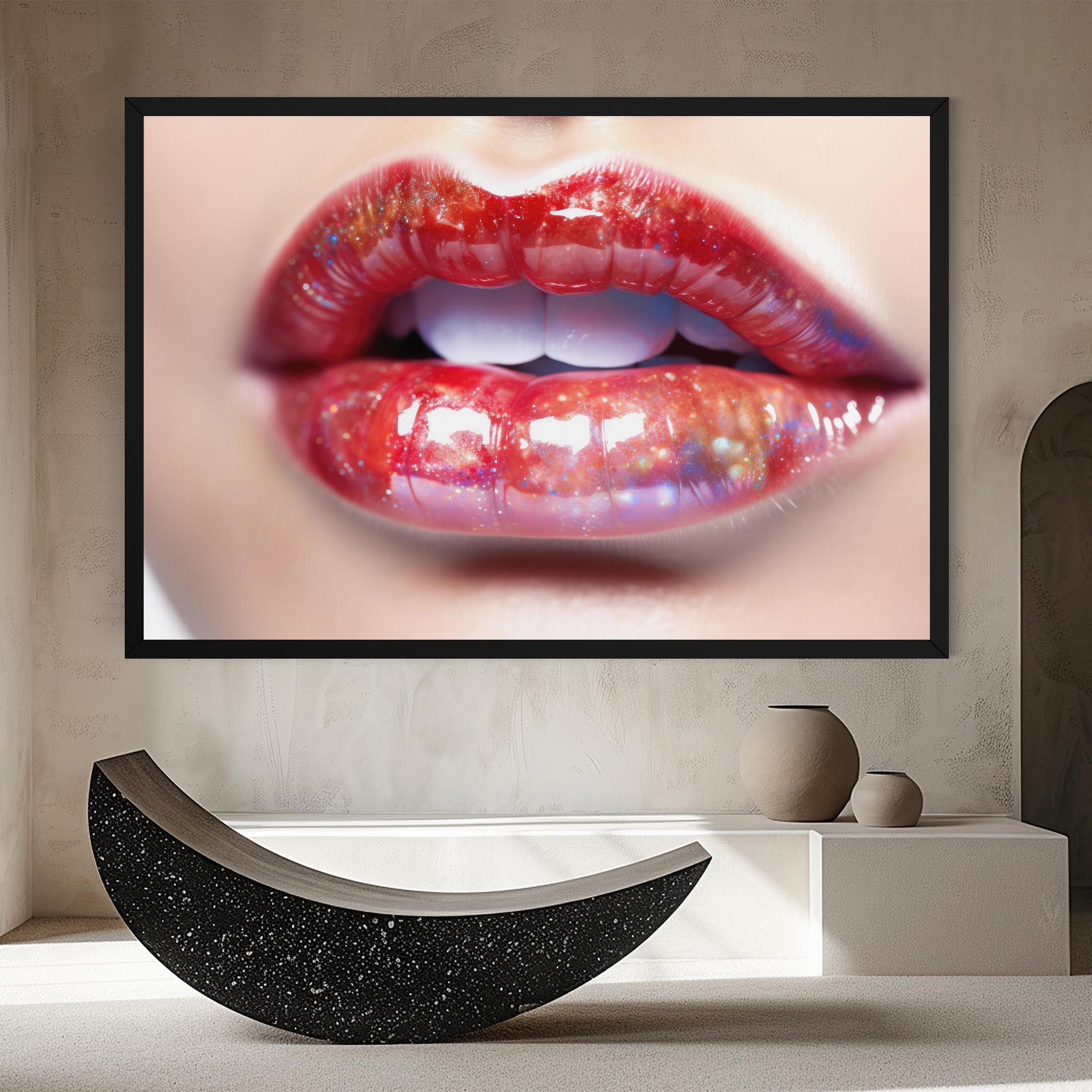 Tablou Canvas Red Pretty Lips mockup 8