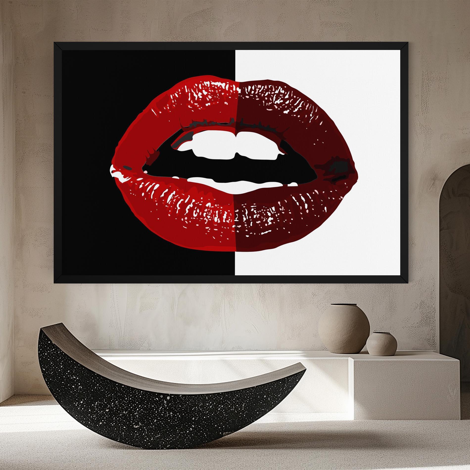 Tablou Canvas Red Shade Lips mockup 8