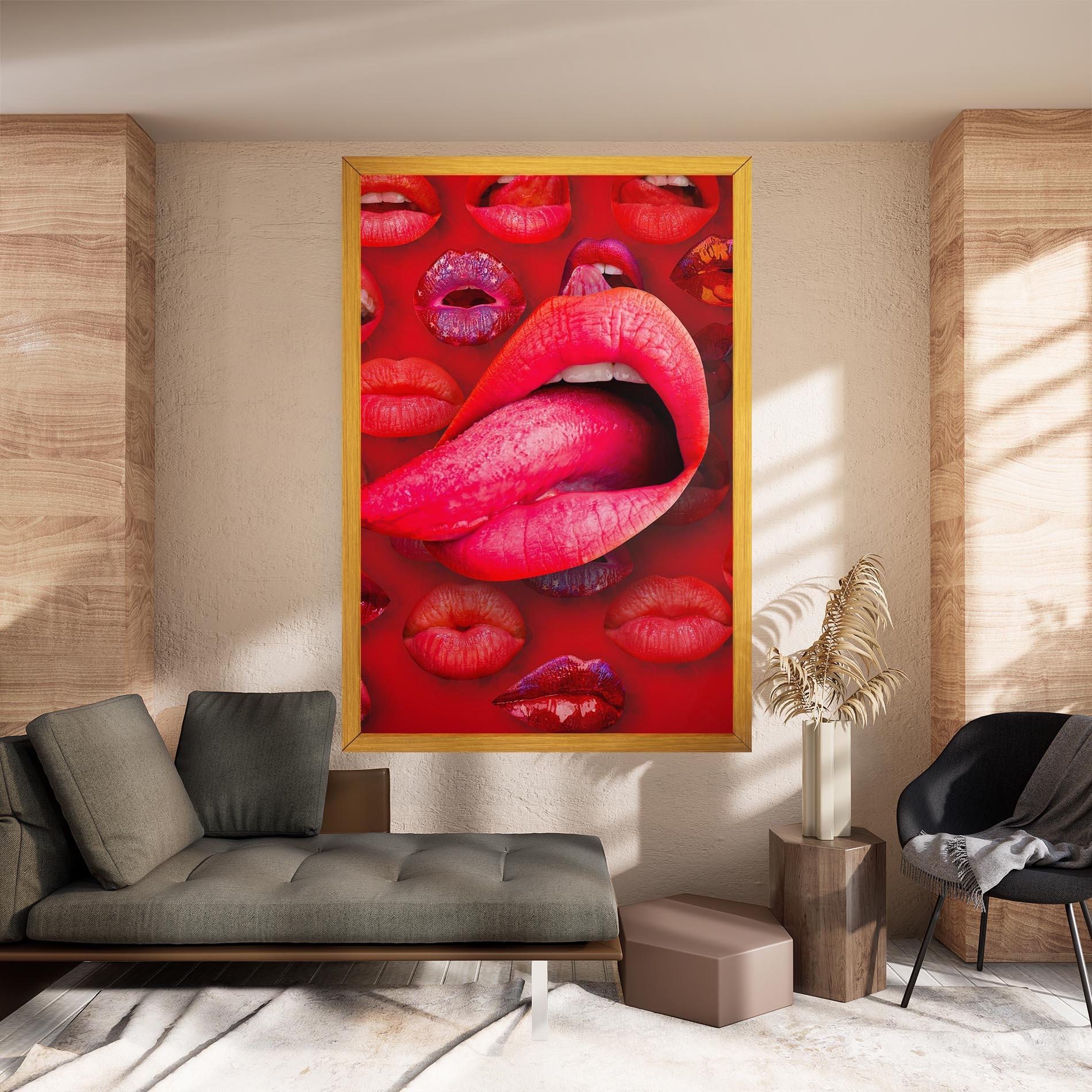 Tablou Canvas Big Tongue Collage mockup 8