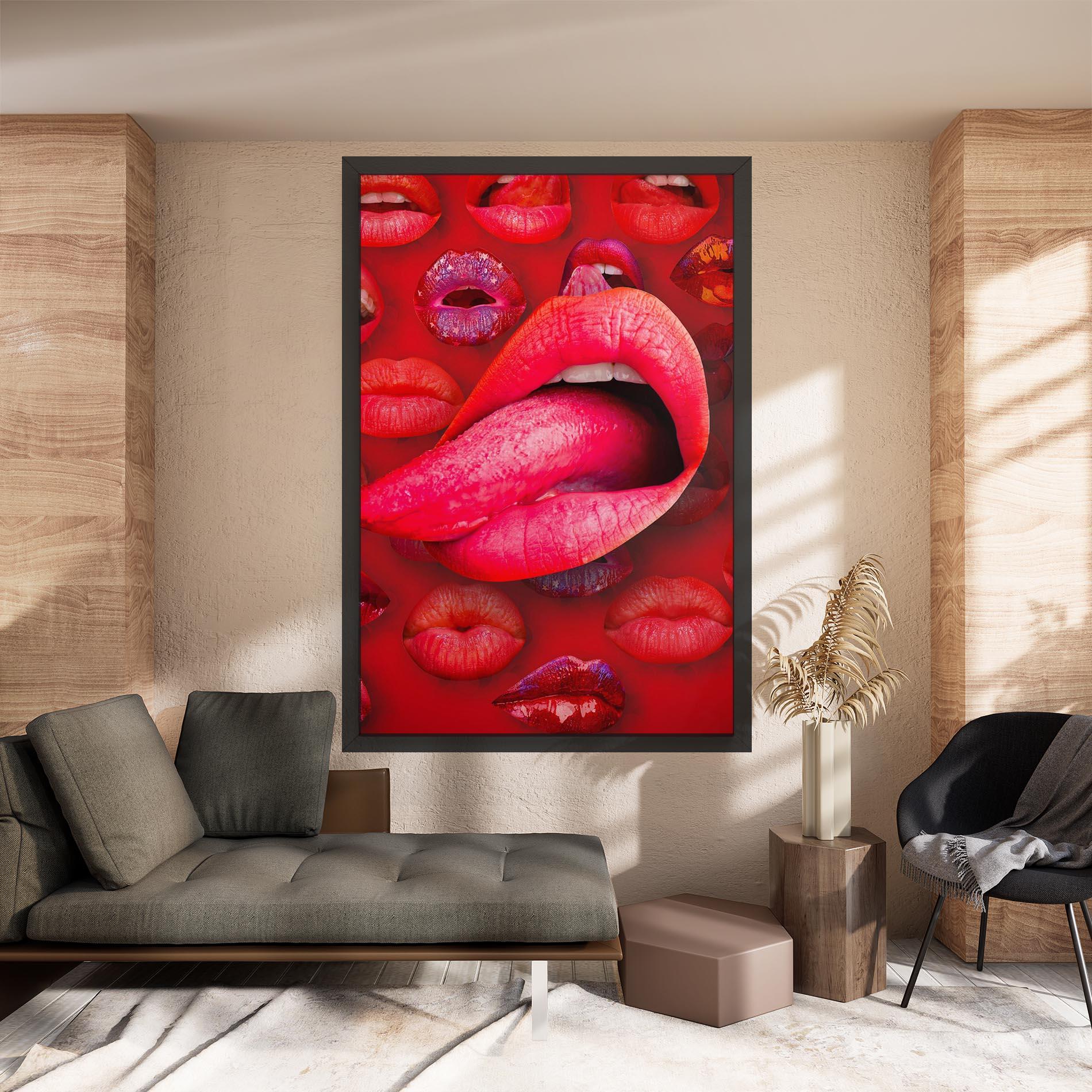Tablou Canvas Big Tongue Collage mockup 8