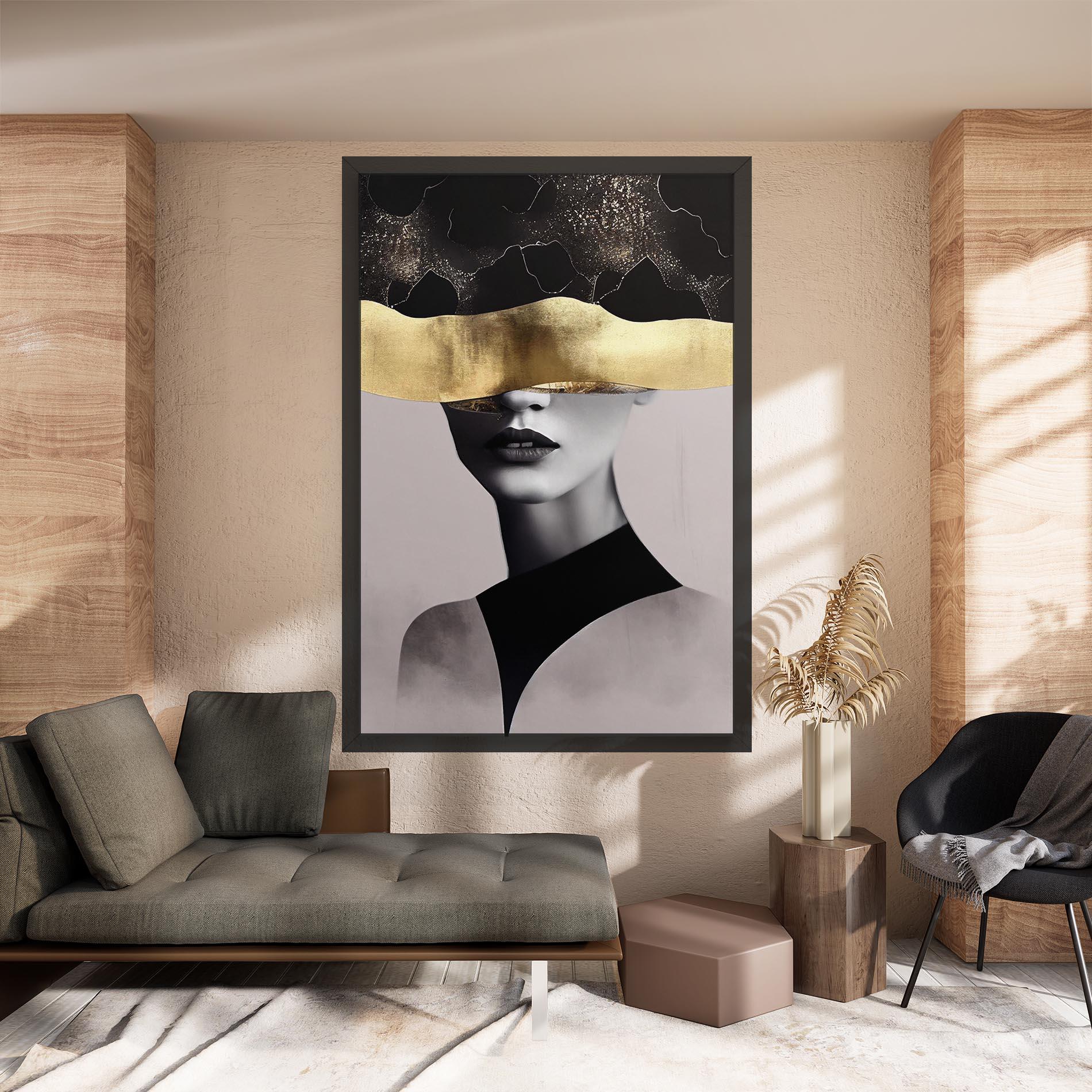 Tablou Canvas Grey Lips mockup 8