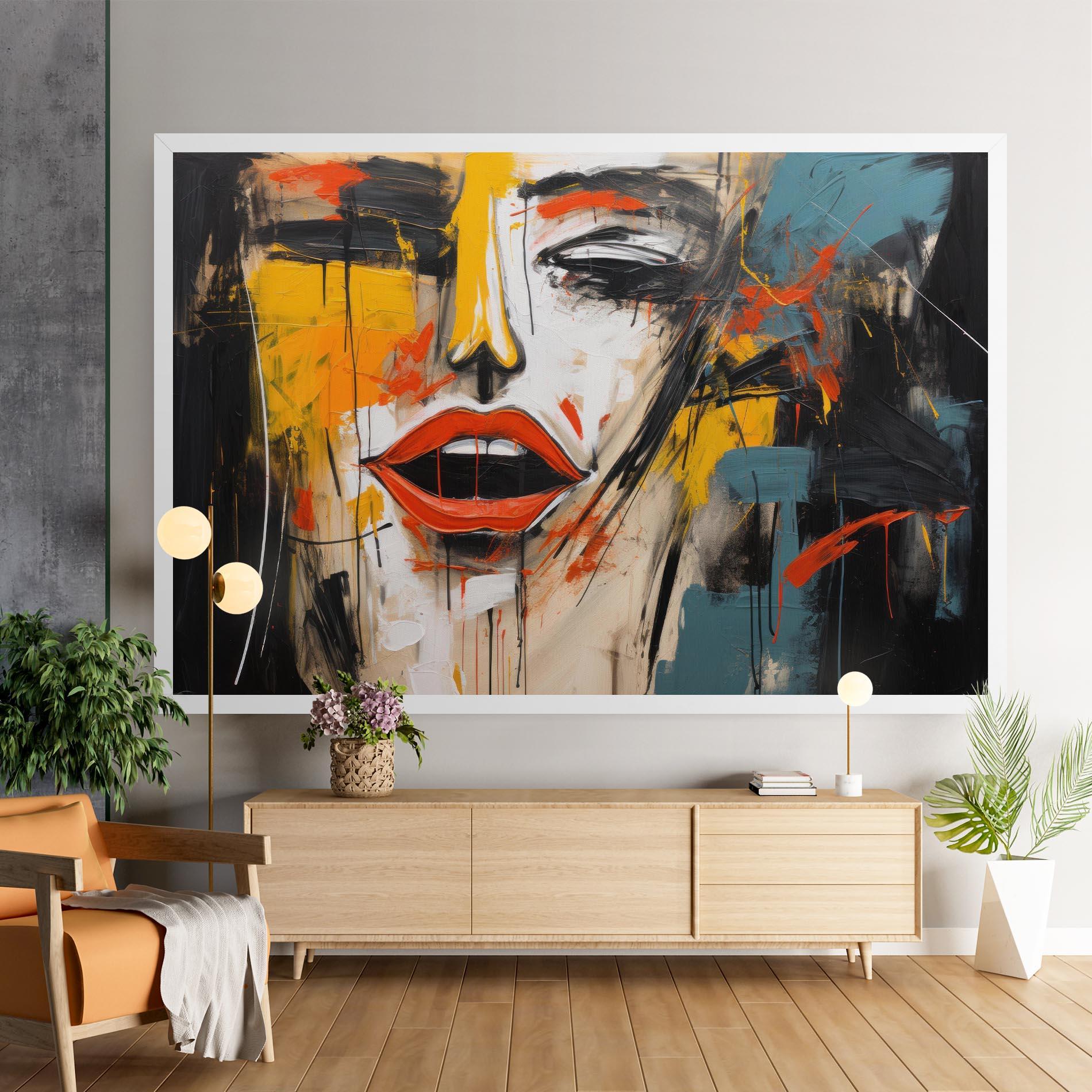 Tablou Canvas Abstract Woman Lips mockup 9