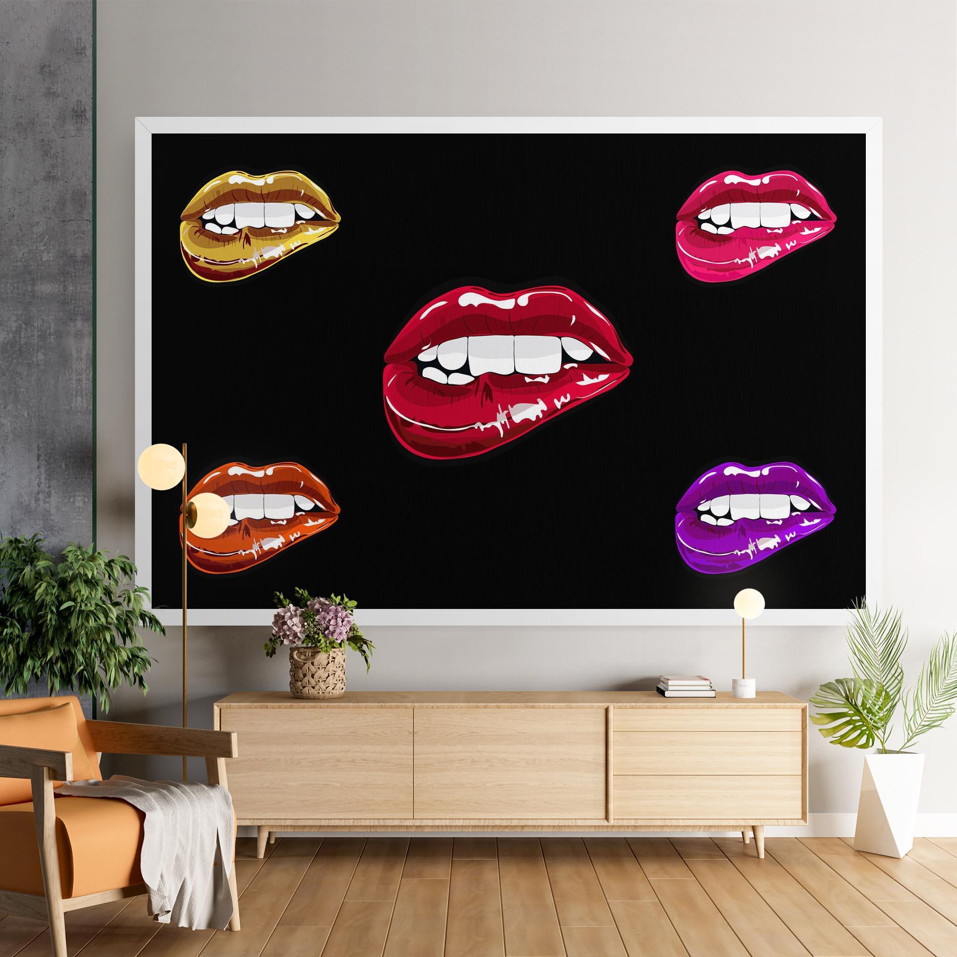Tablou Canvas Mix Color Lips mockup 9