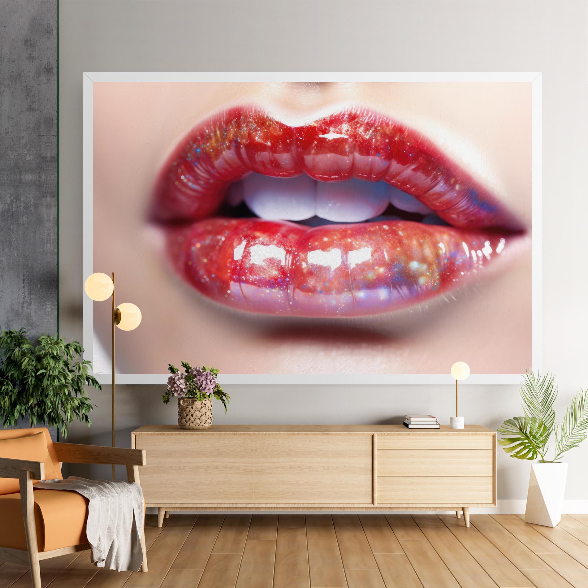 Tablou Canvas Red Pretty Lips mockup 9