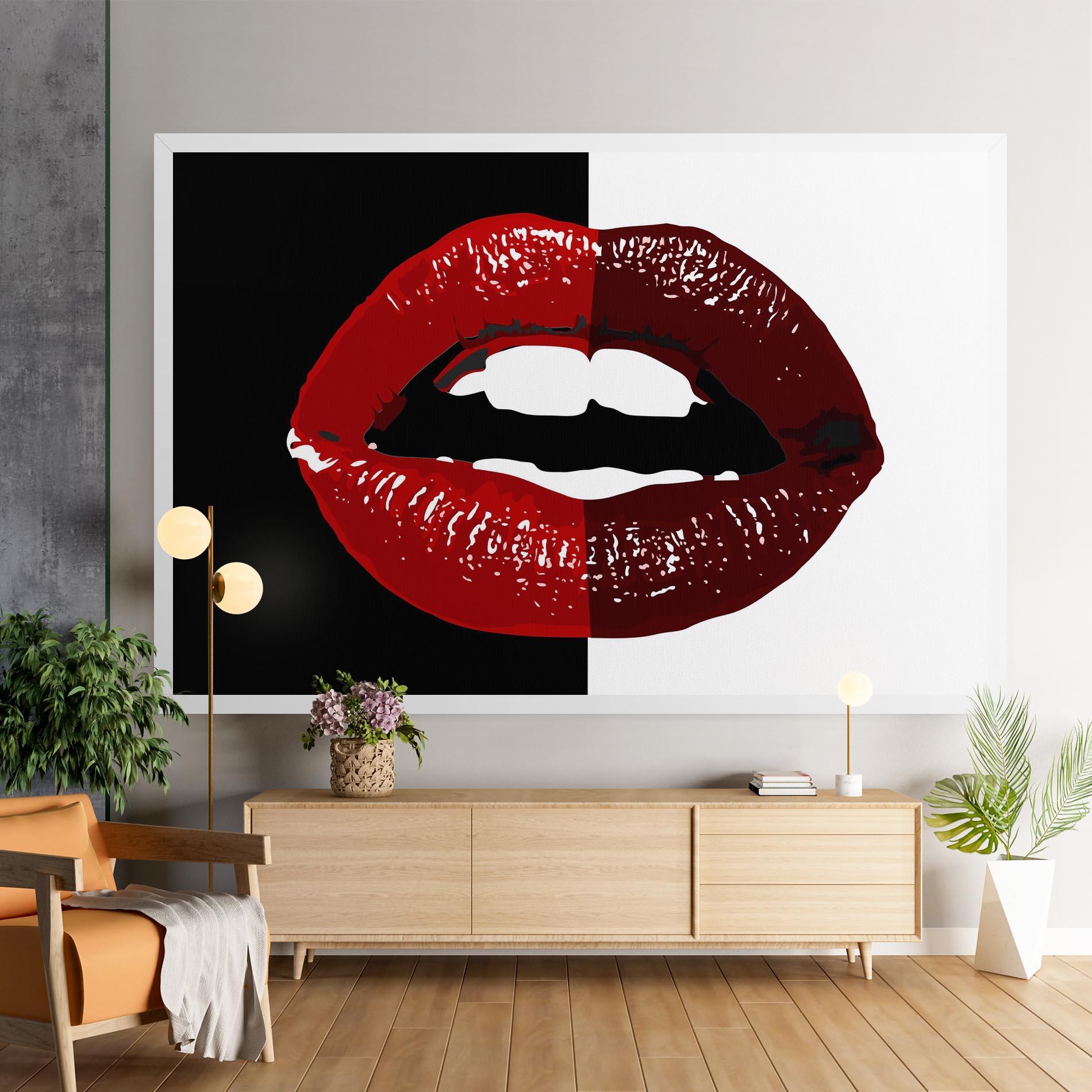 Tablou Canvas Red Shade Lips mockup 9