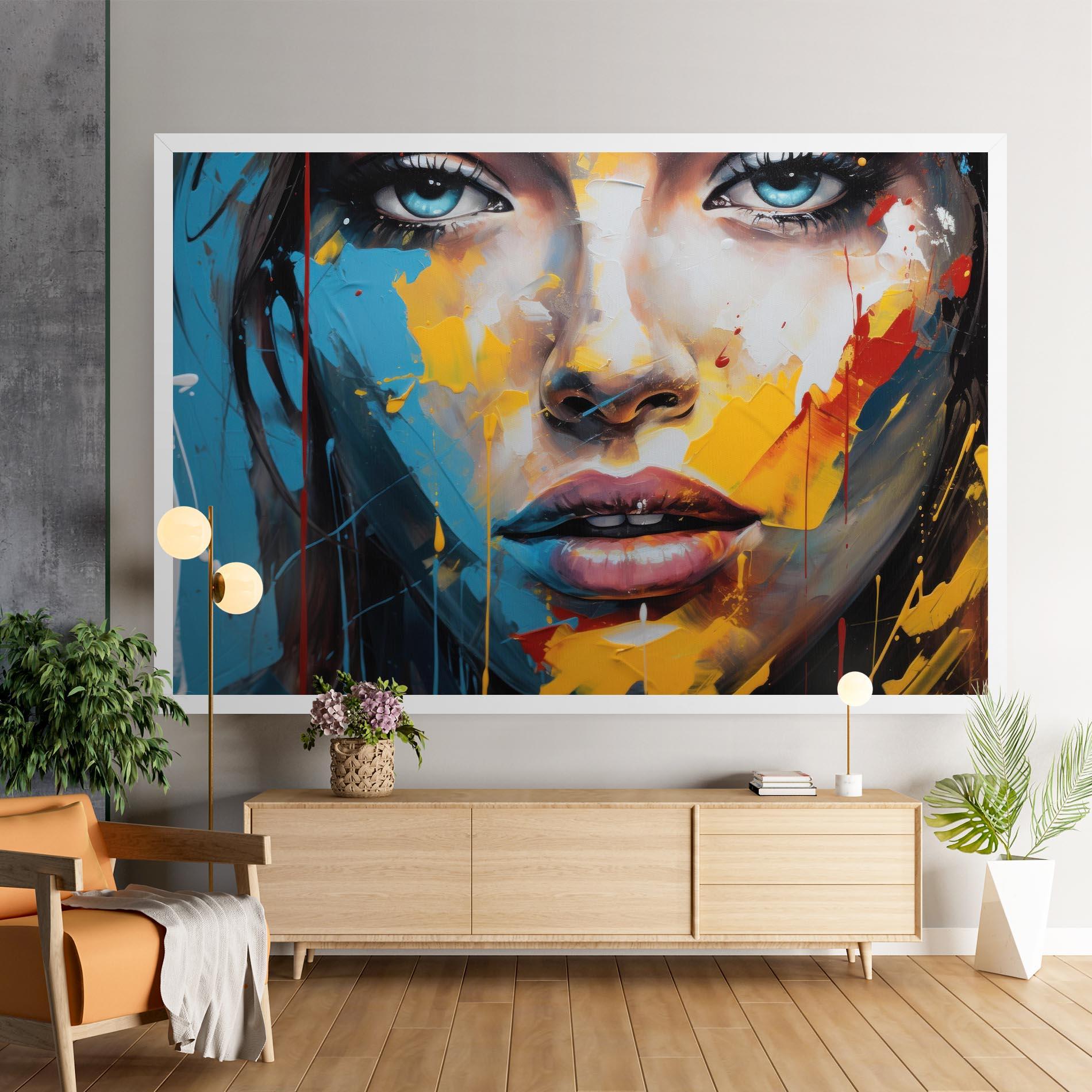 Tablou Canvas Woman Abstract Lips mockup 9