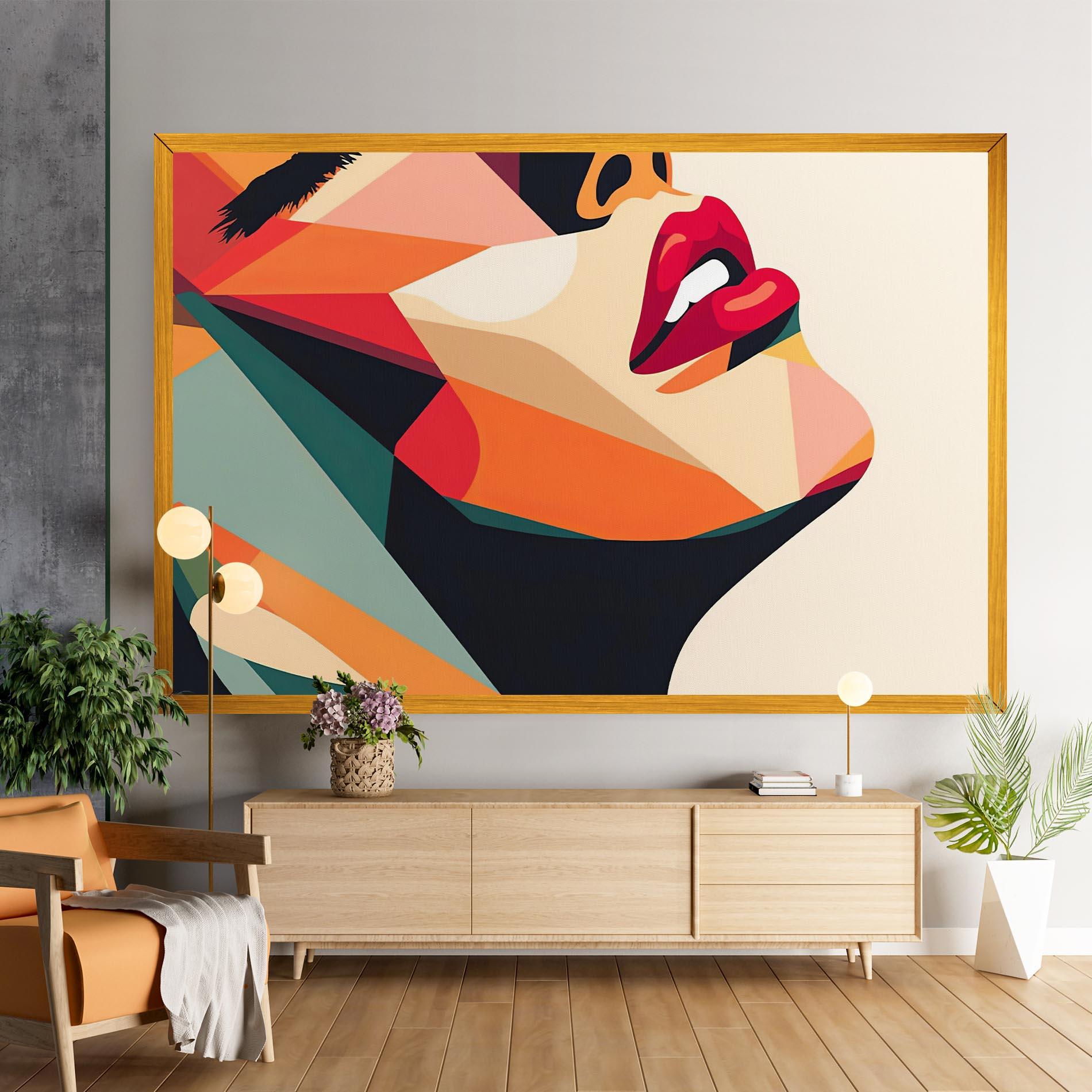 Tablou Canvas Abstract Lips mockup 9