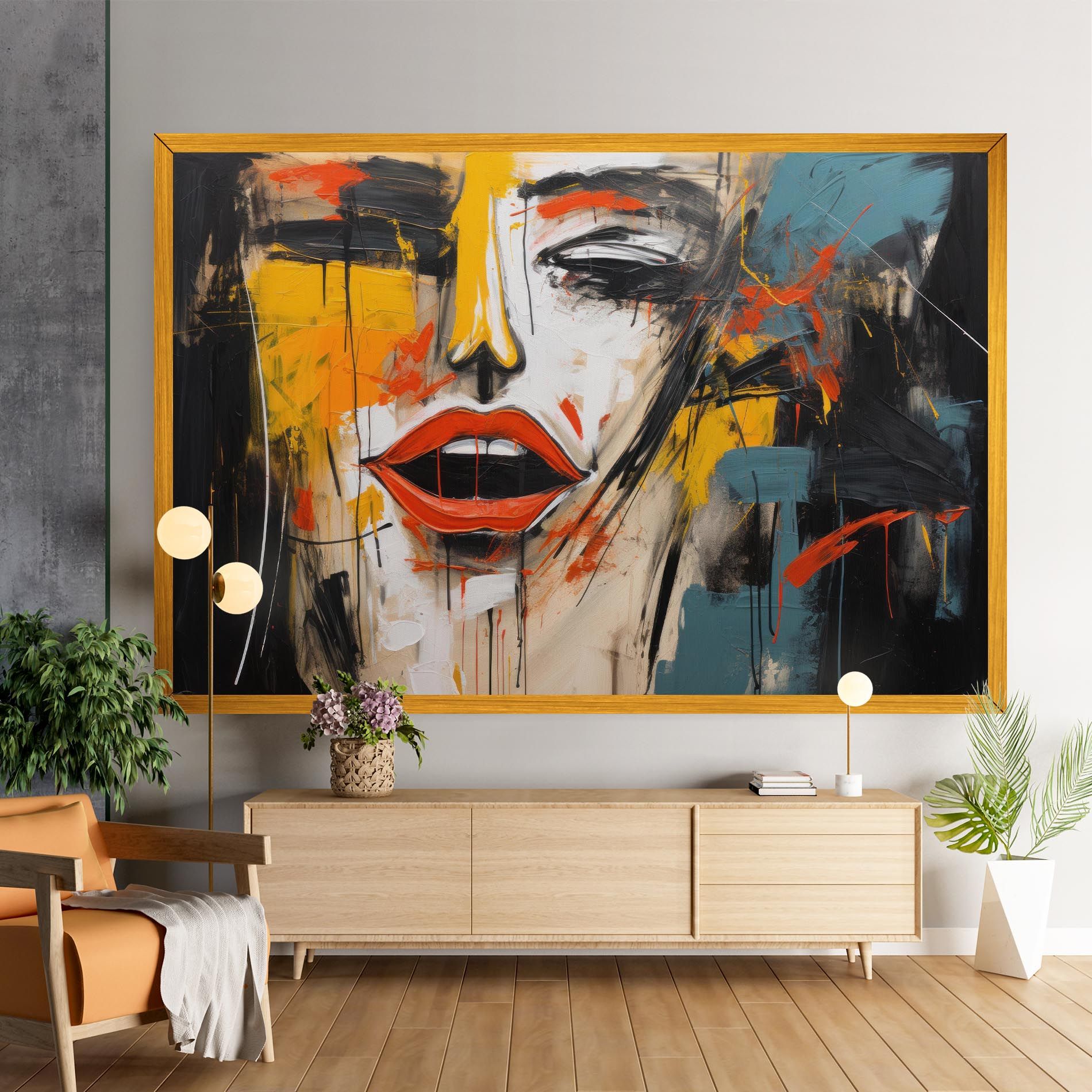 Abstract Woman Lips mockup 9