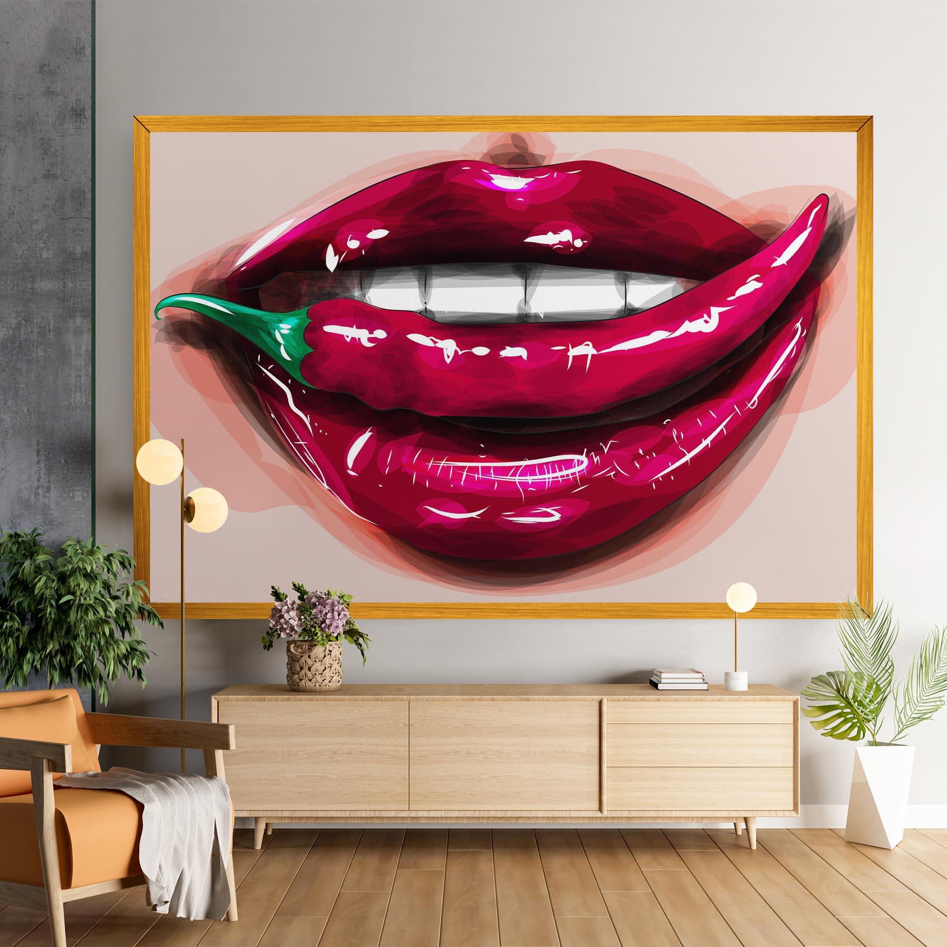 Tablou Canvas Chilli Lips mockup 9
