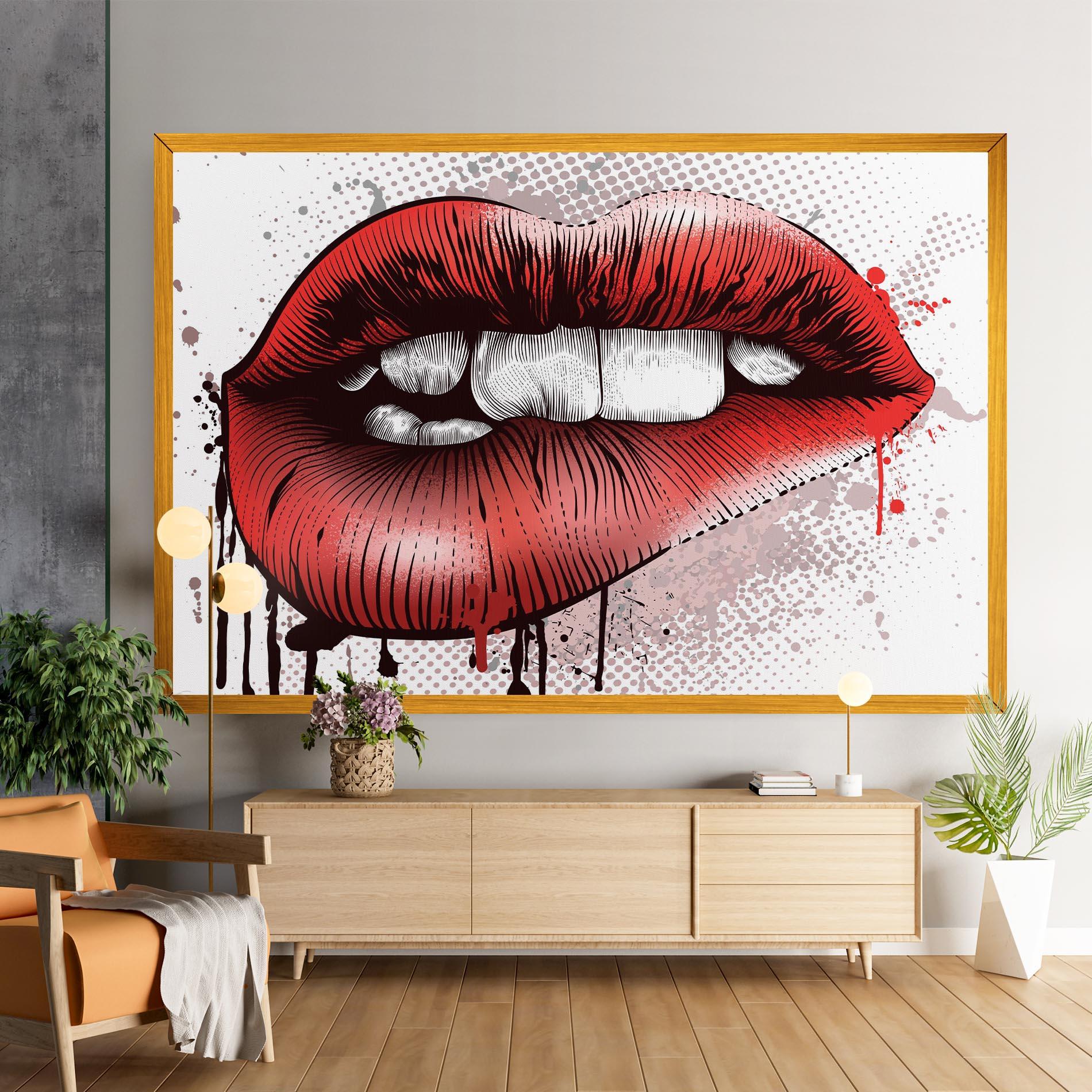 Tablou Canvas Lips Pop Artistic mockup 9