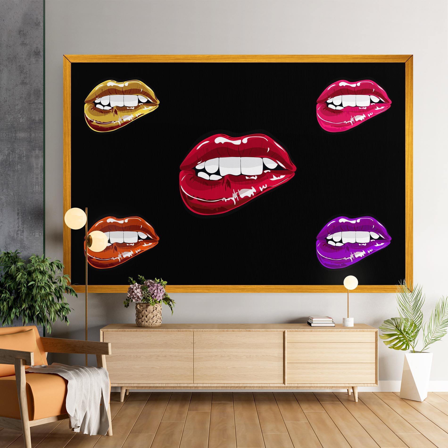 Tablou Canvas Mix Color Lips mockup 9