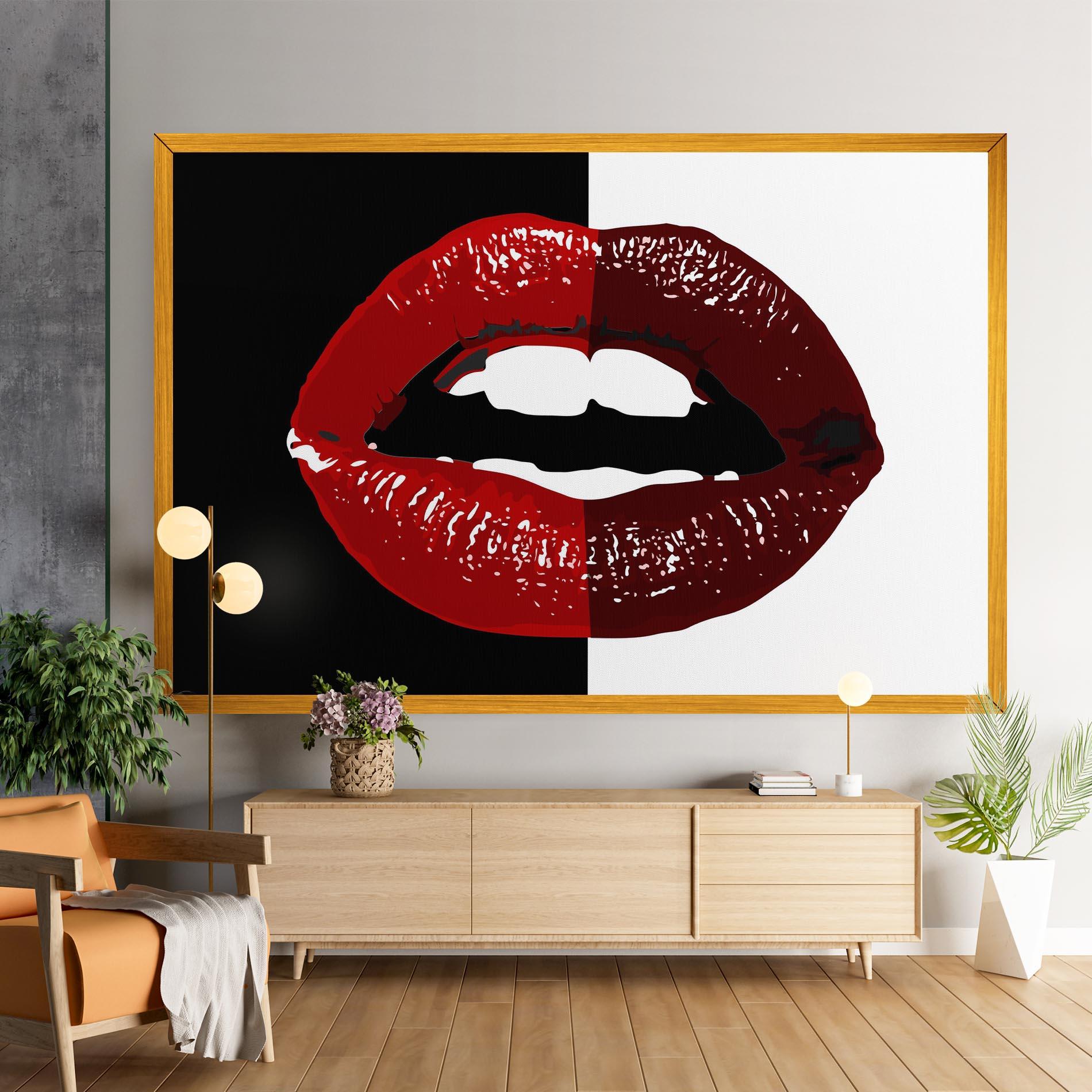 Tablou Canvas Red Shade Lips mockup 9