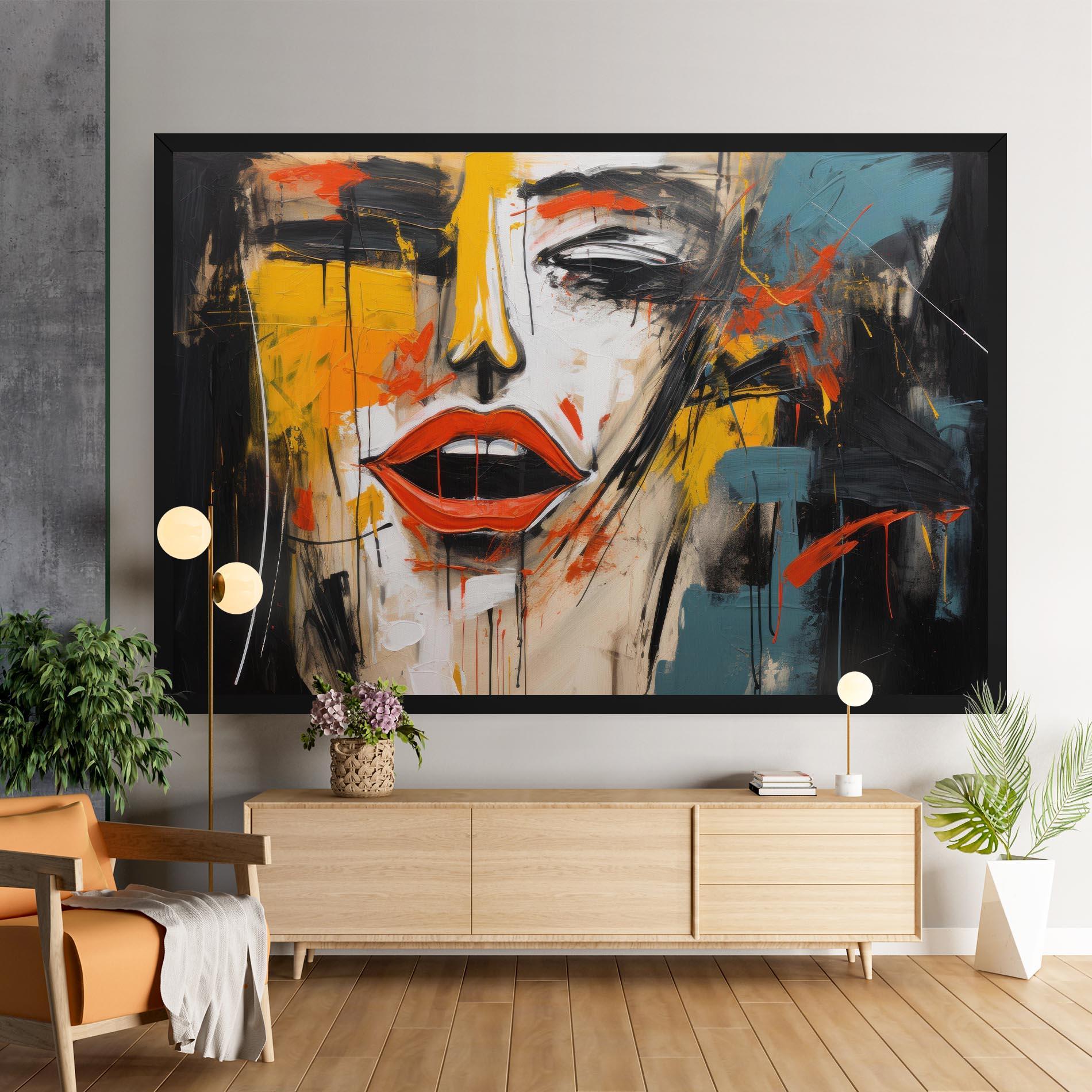 Tablou Canvas Abstract Woman Lips mockup 9