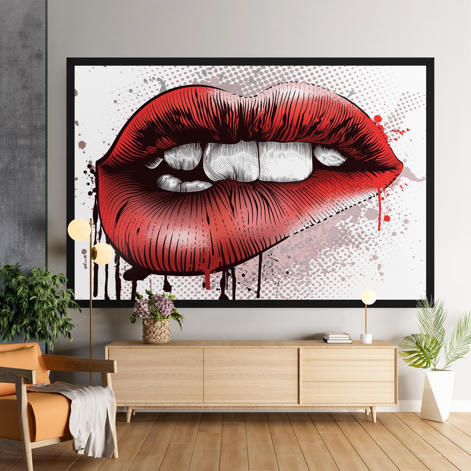 Tablou Canvas Lips Pop Artistic mockup 9
