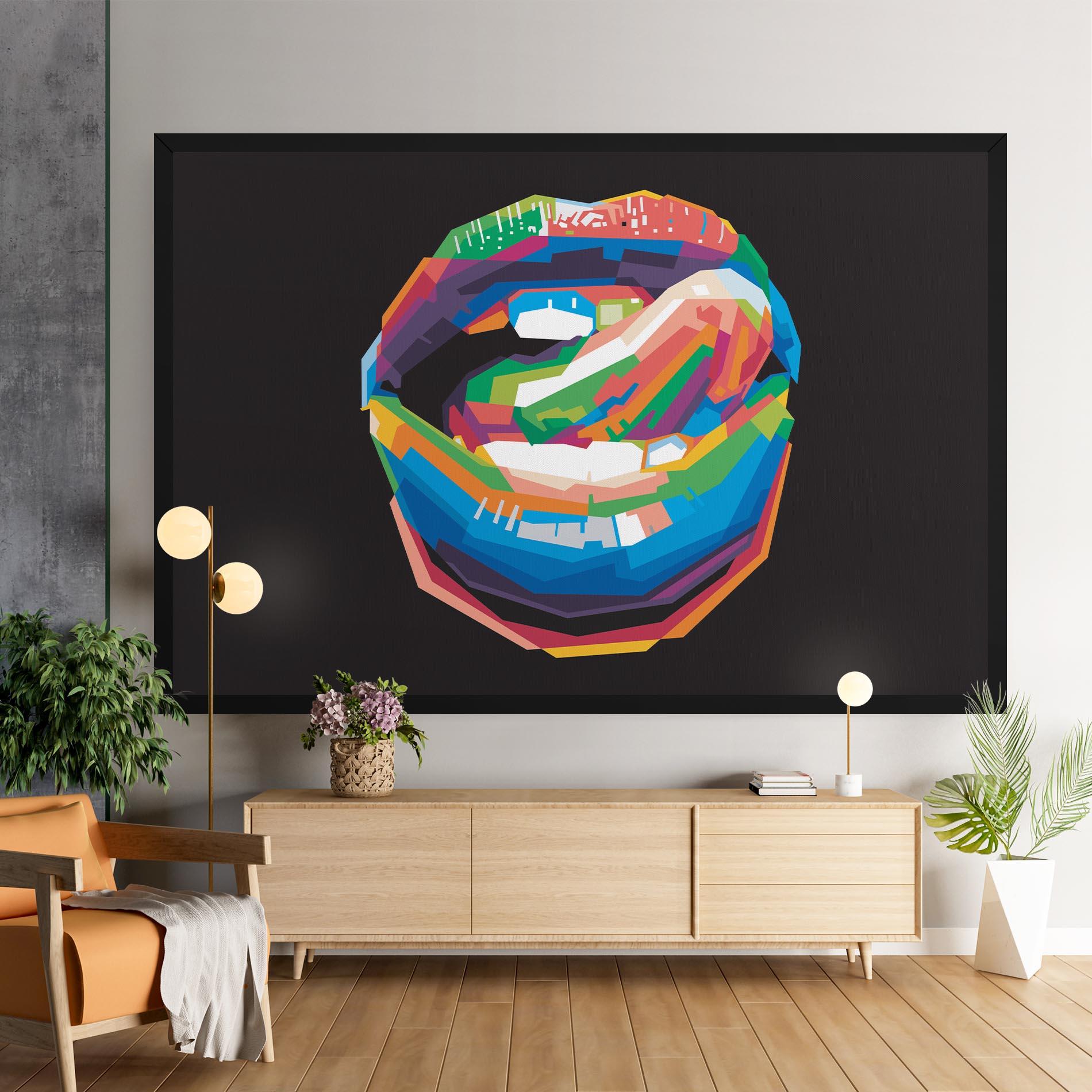 Tablou Canvas Lips Toungue mockup 9