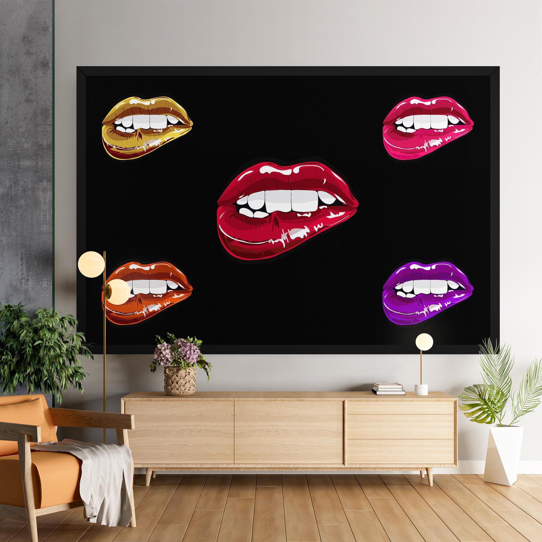Tablou Canvas Mix Color Lips mockup 9
