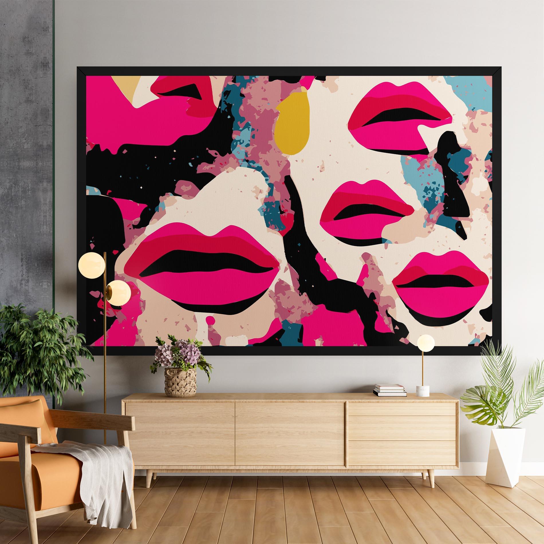 Tablou Canvas Pink Lips mockup 9