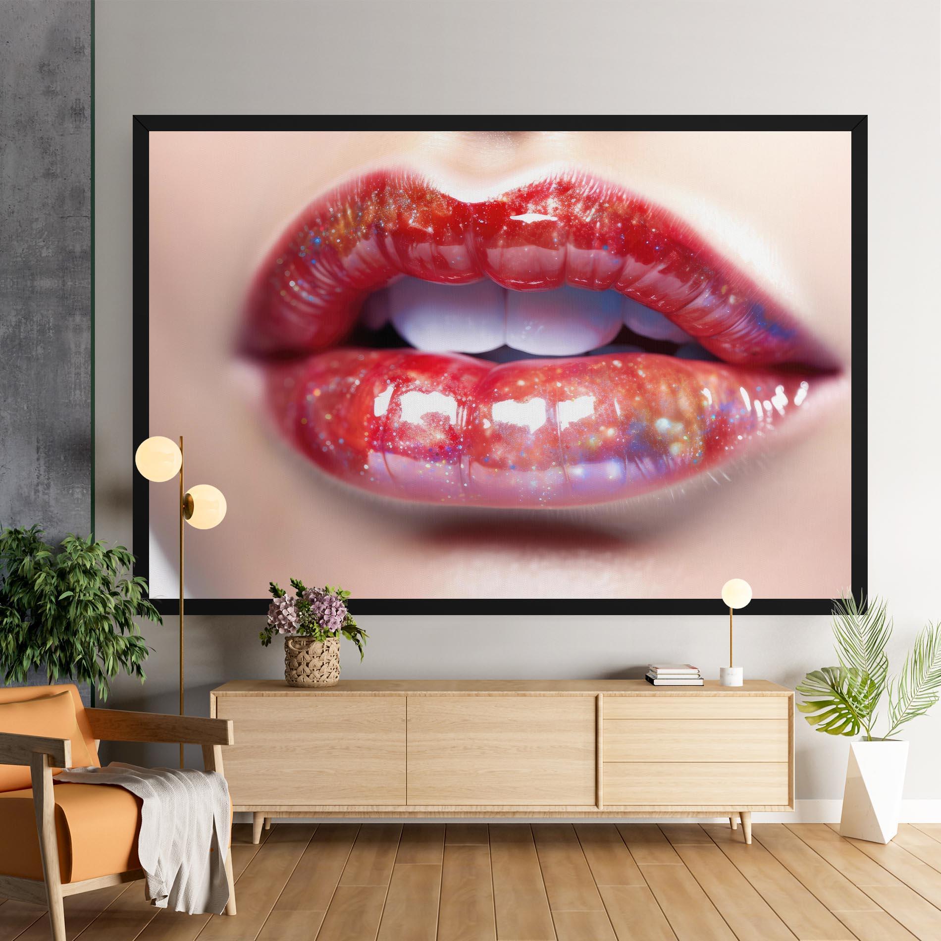 Tablou Canvas Red Pretty Lips mockup 9