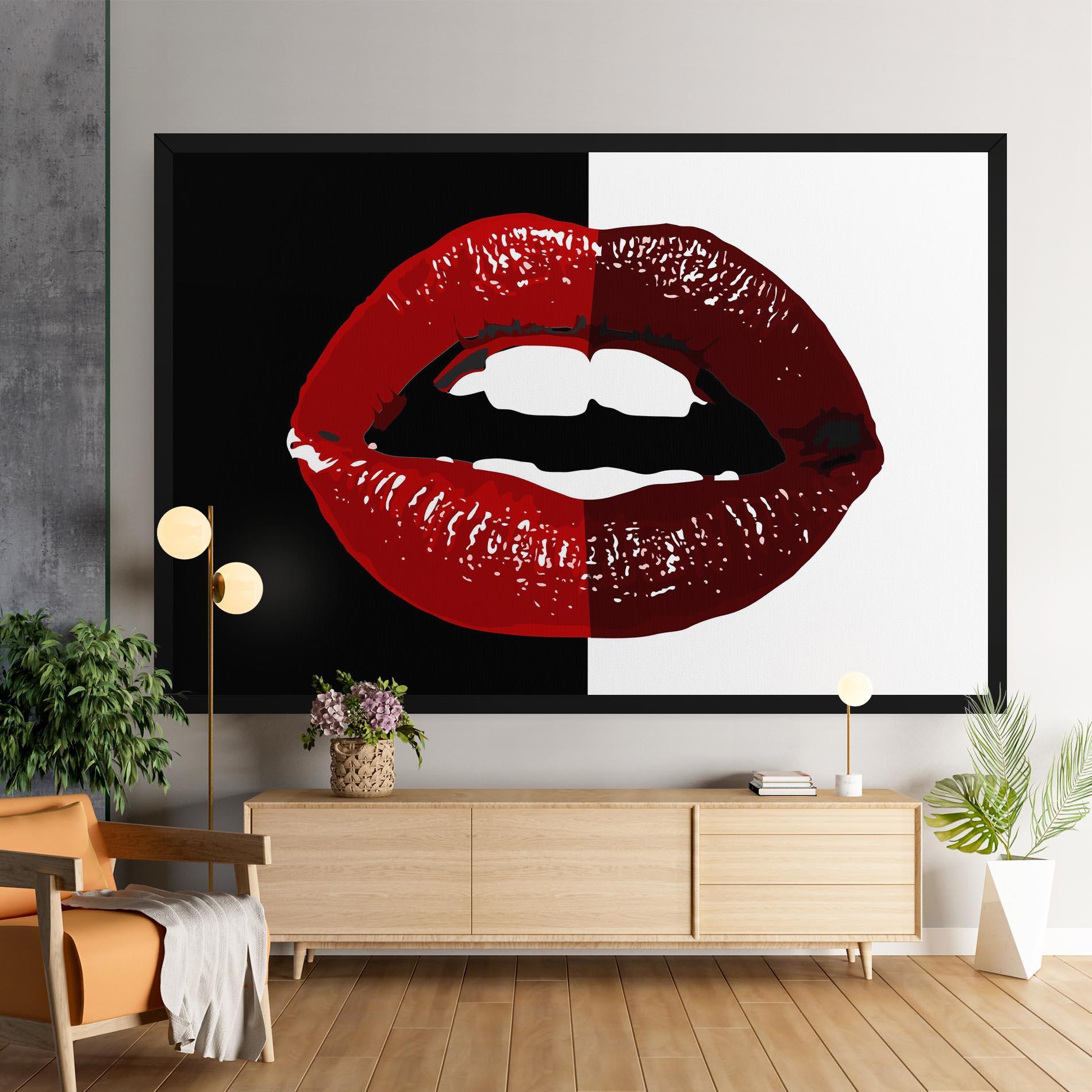 Tablou Canvas Red Shade Lips mockup 9