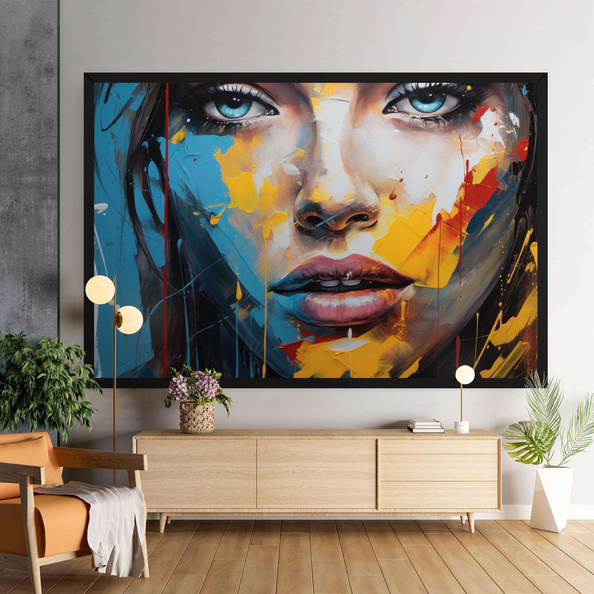 Tablou Canvas Woman Abstract Lips mockup 9