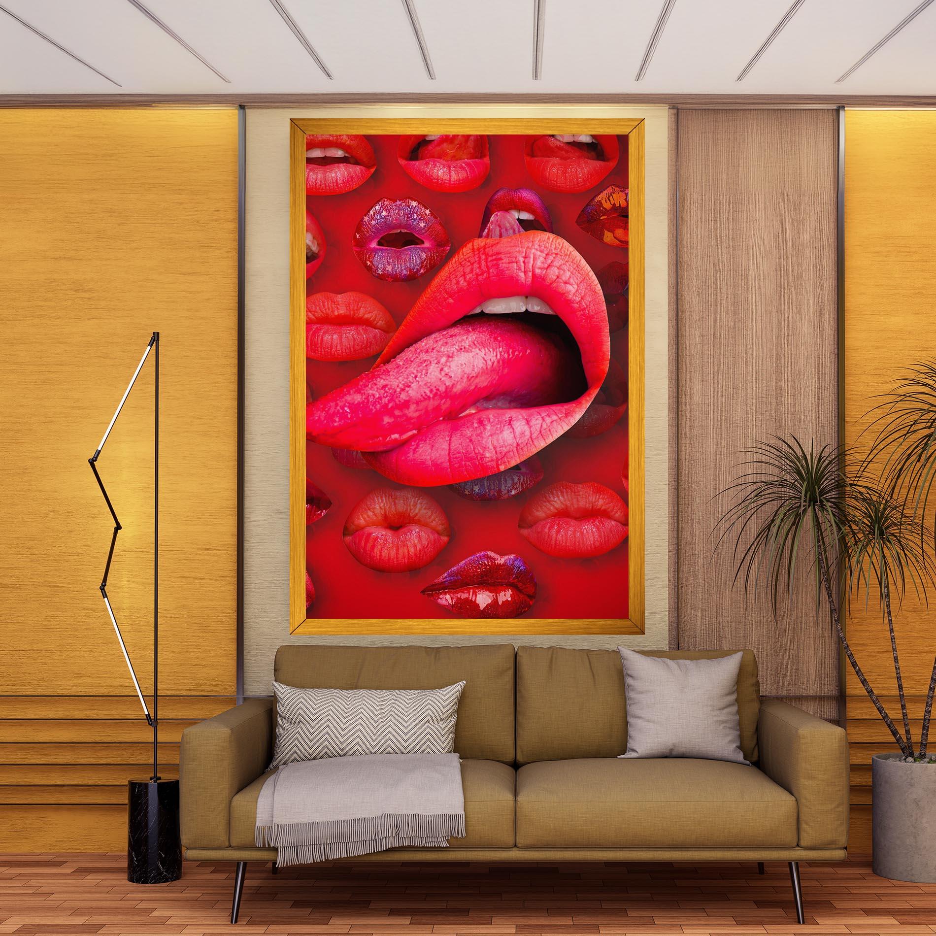 Tablou Canvas Big Tongue Collage mockup 9