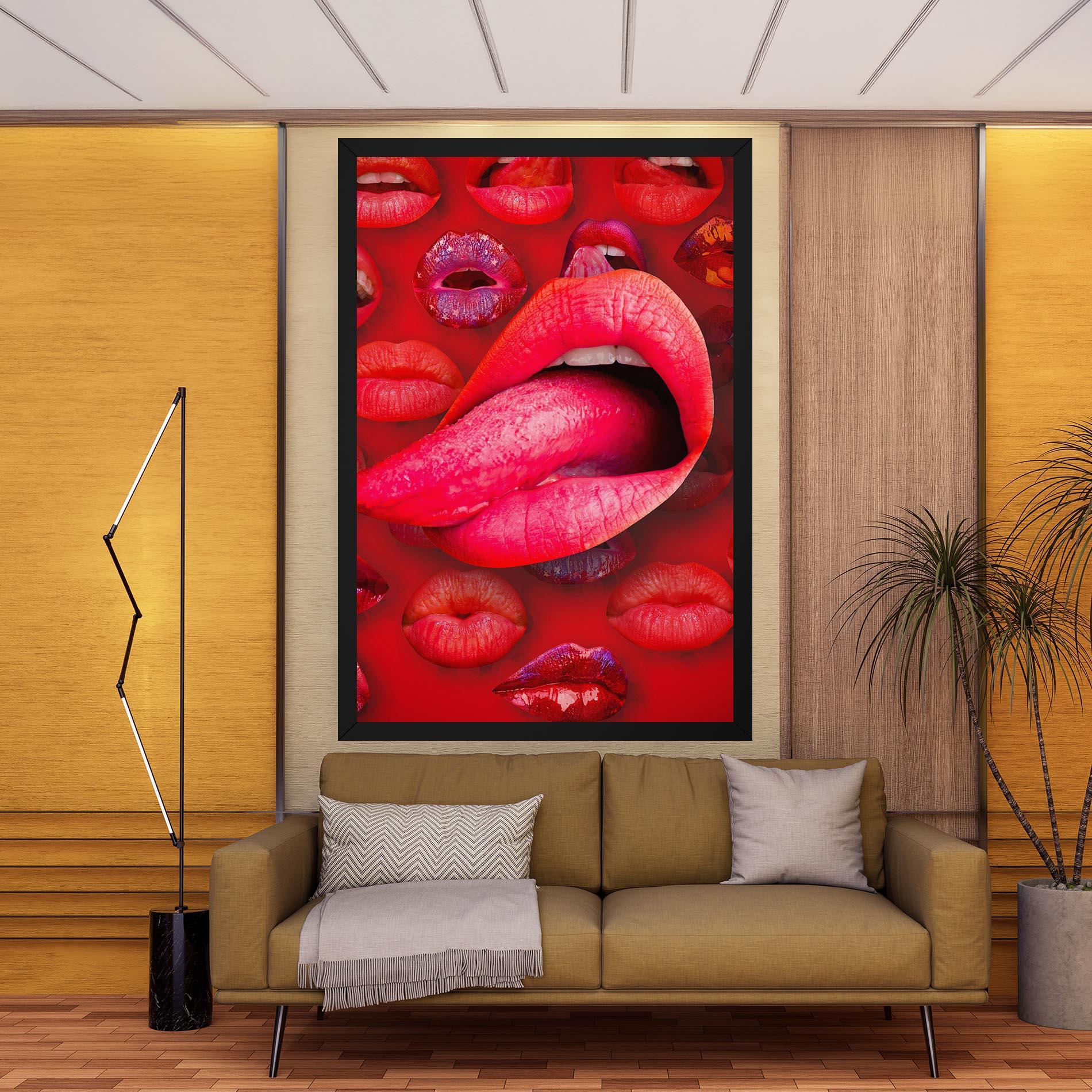 Tablou Canvas Big Tongue Collage mockup 9