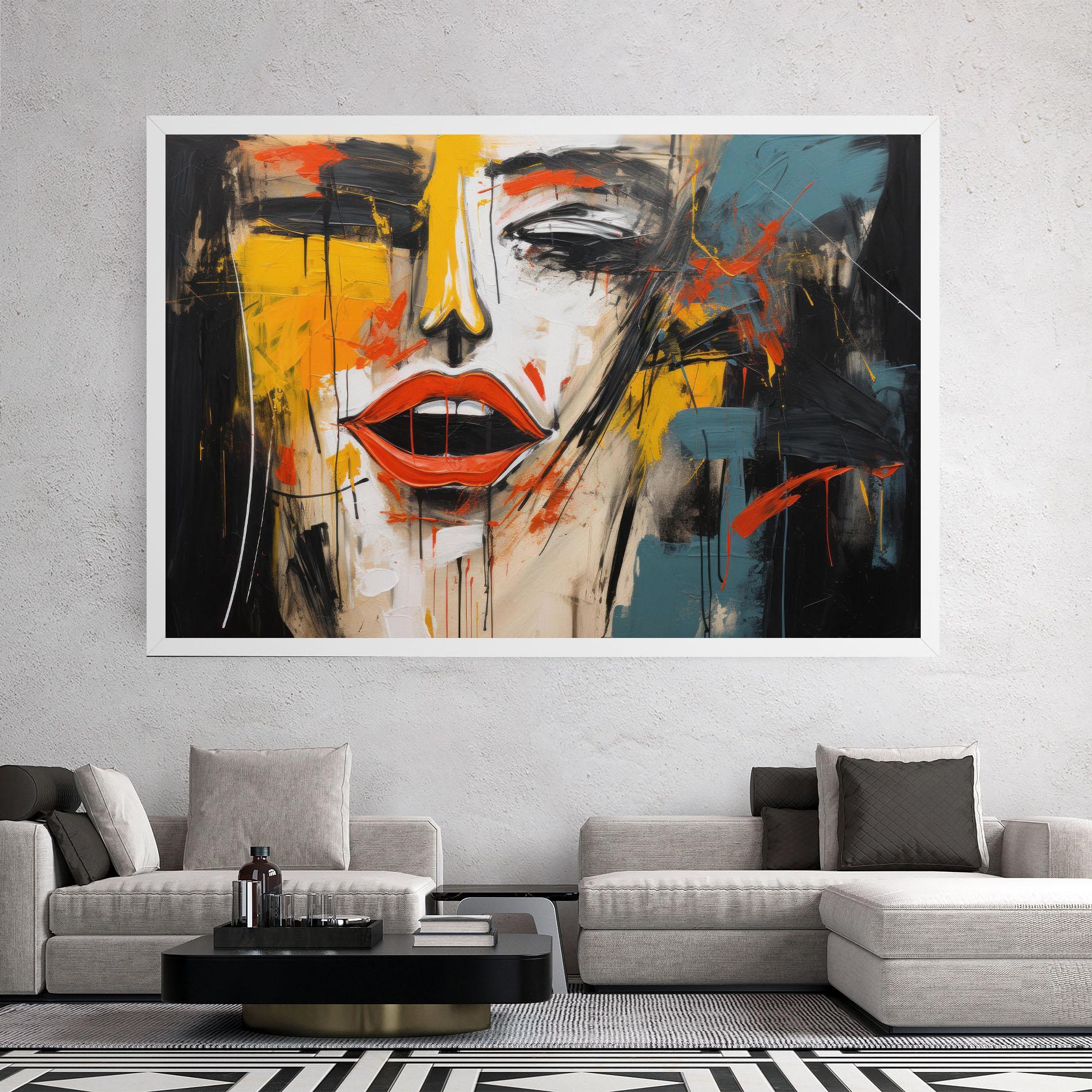 Tablou Canvas Abstract Woman Lips mockup 2