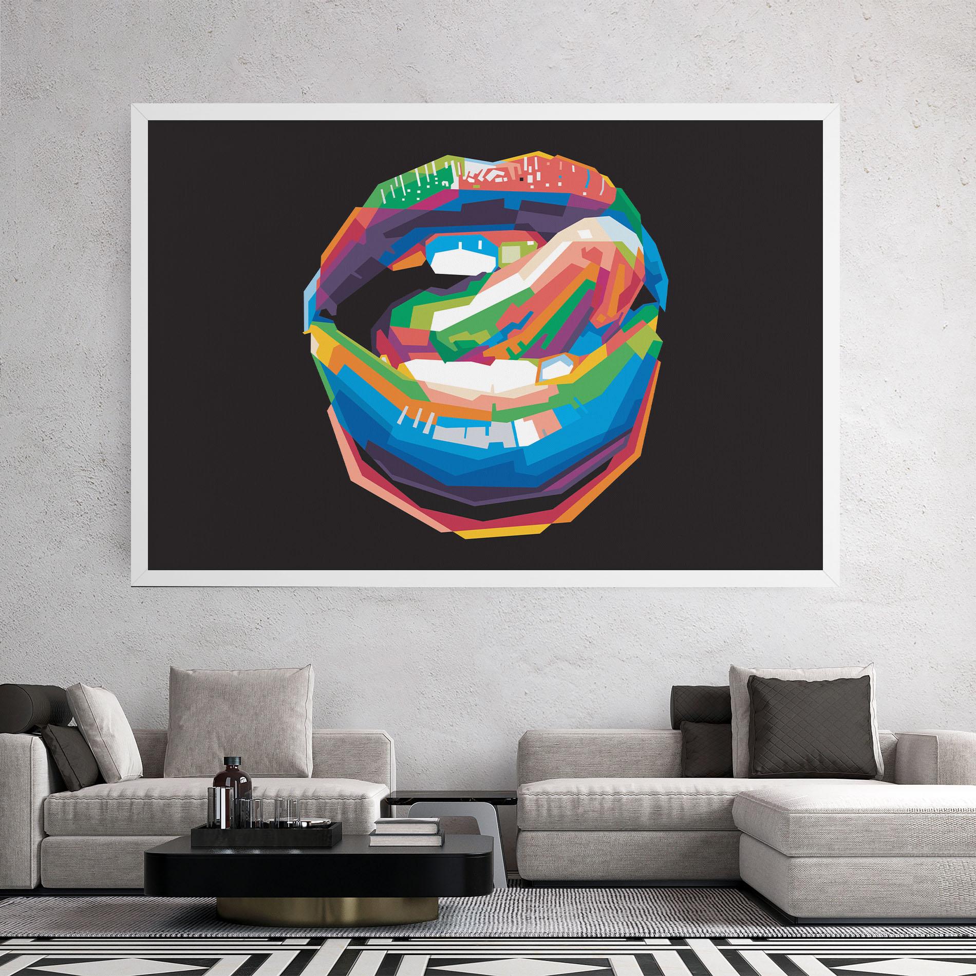 Tablou Canvas Lips Toungue mockup 2