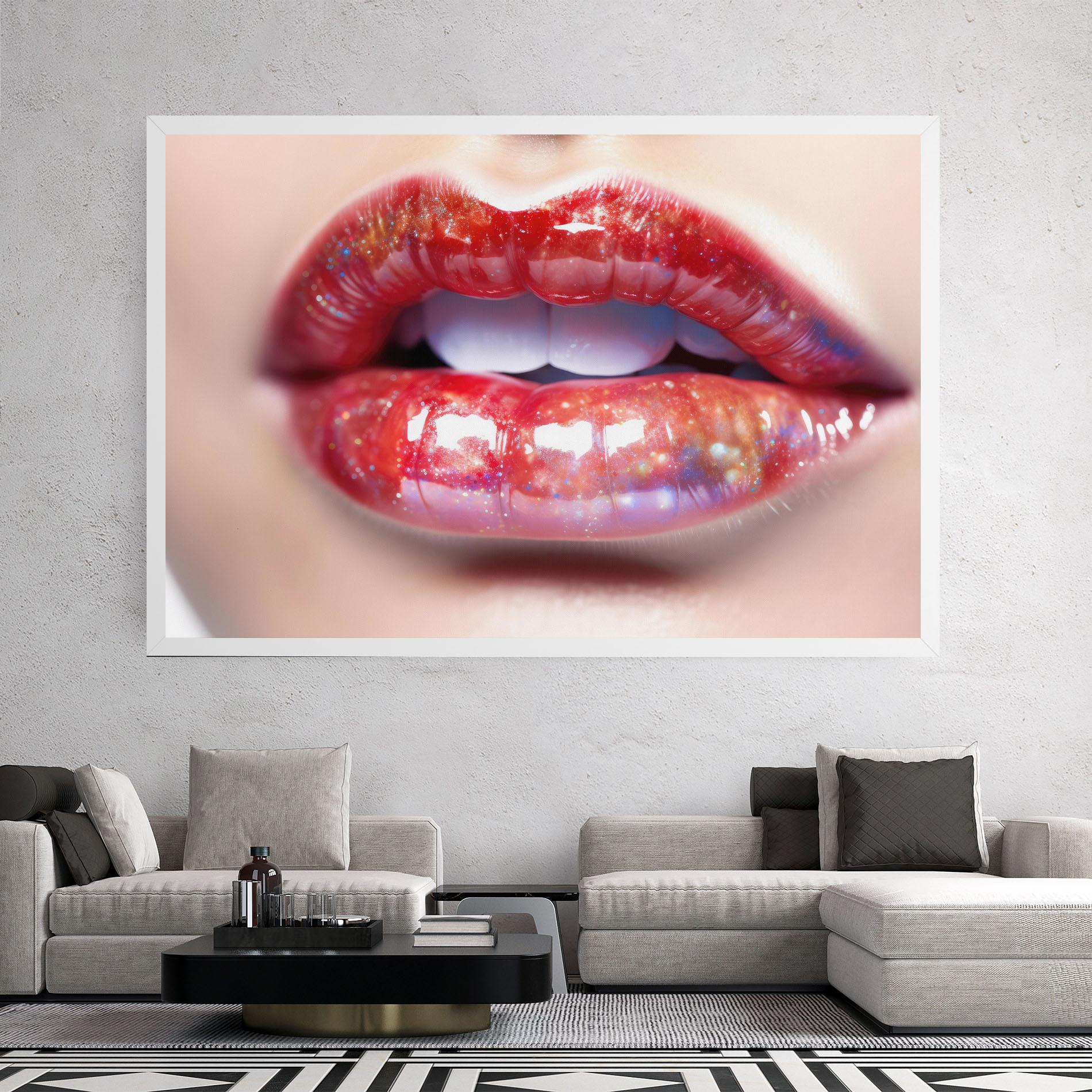 Tablou Canvas Red Pretty Lips mockup 2