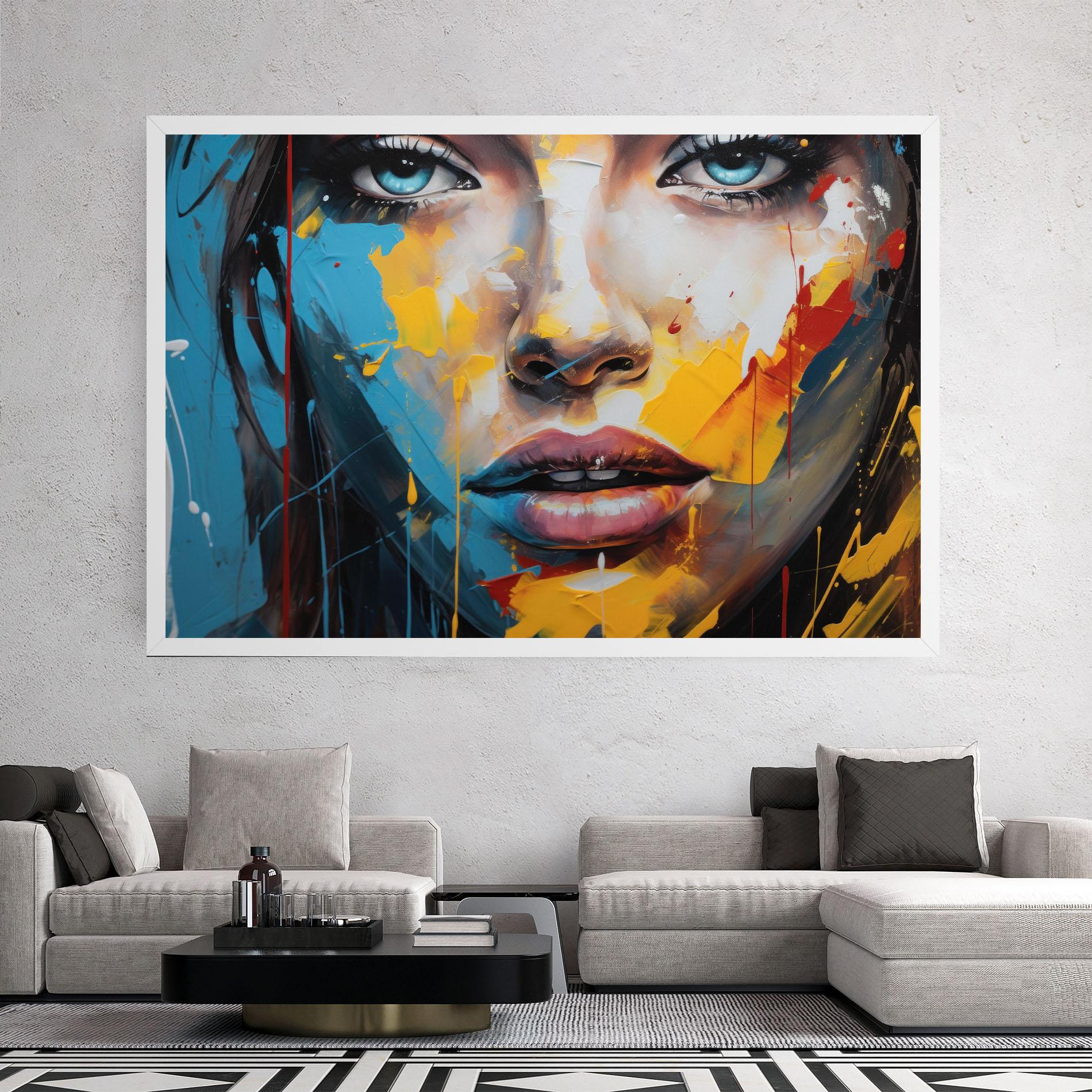 Tablou Canvas Woman Abstract Lips mockup 2