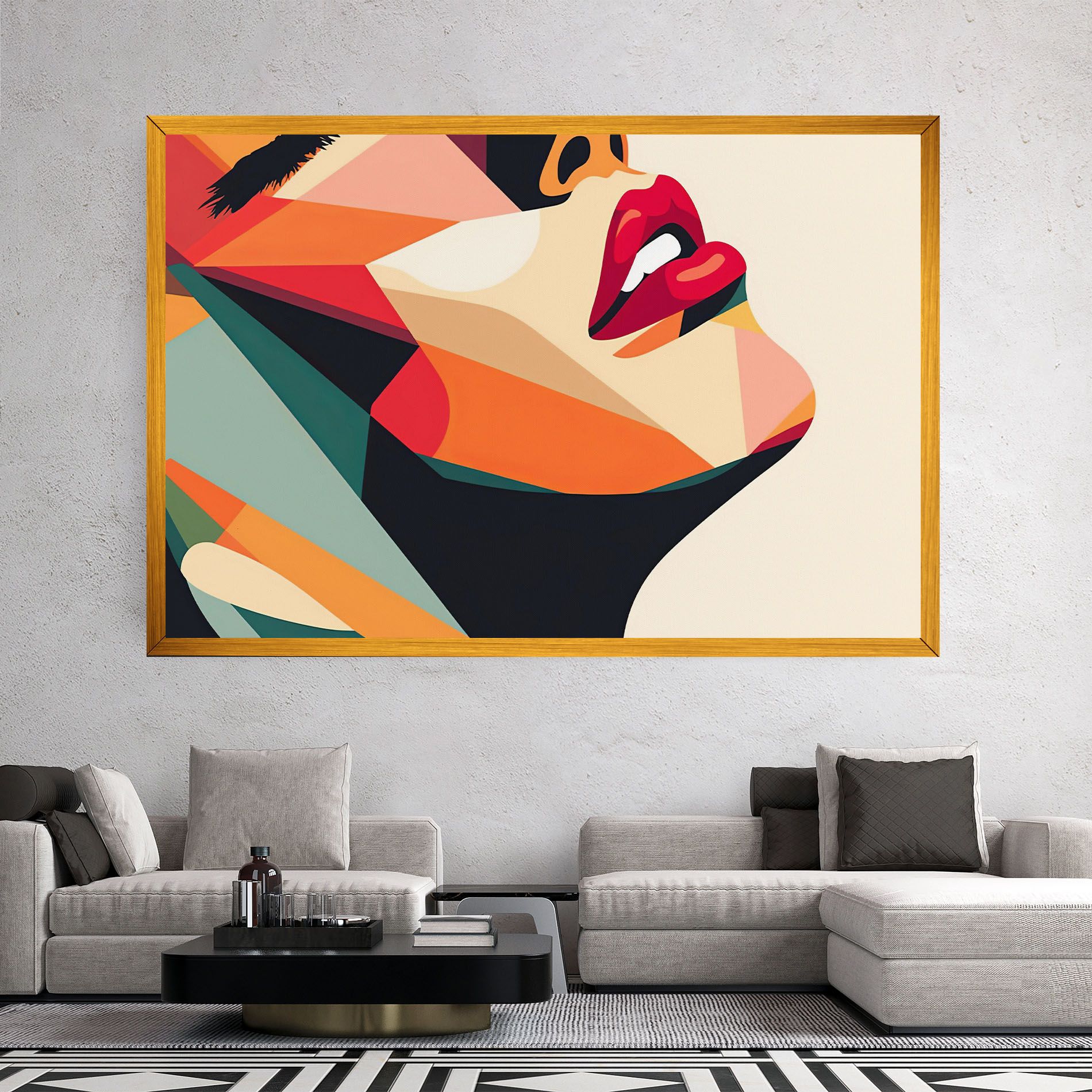 Abstract Lips mockup 2