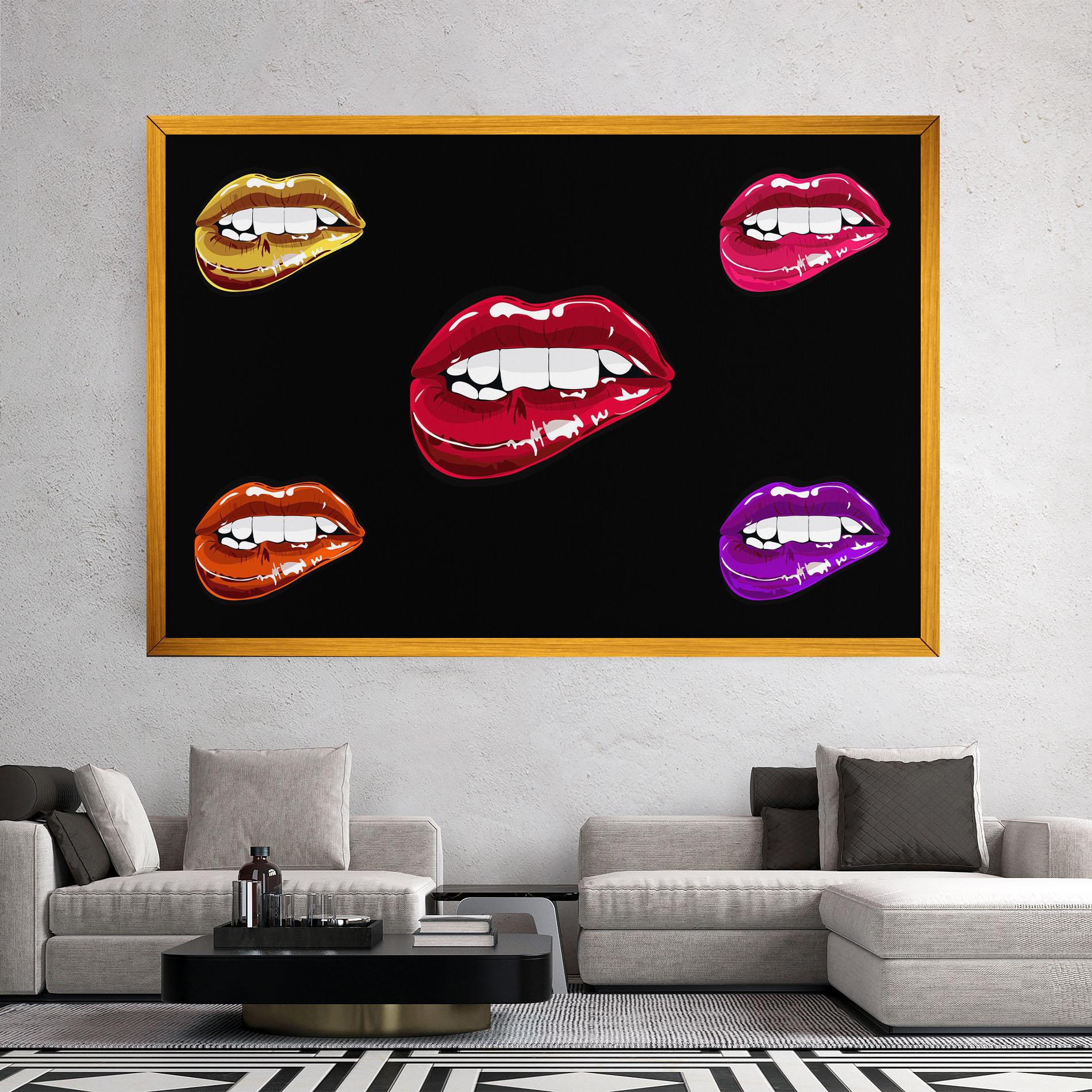 Tablou Canvas Mix Color Lips mockup 2