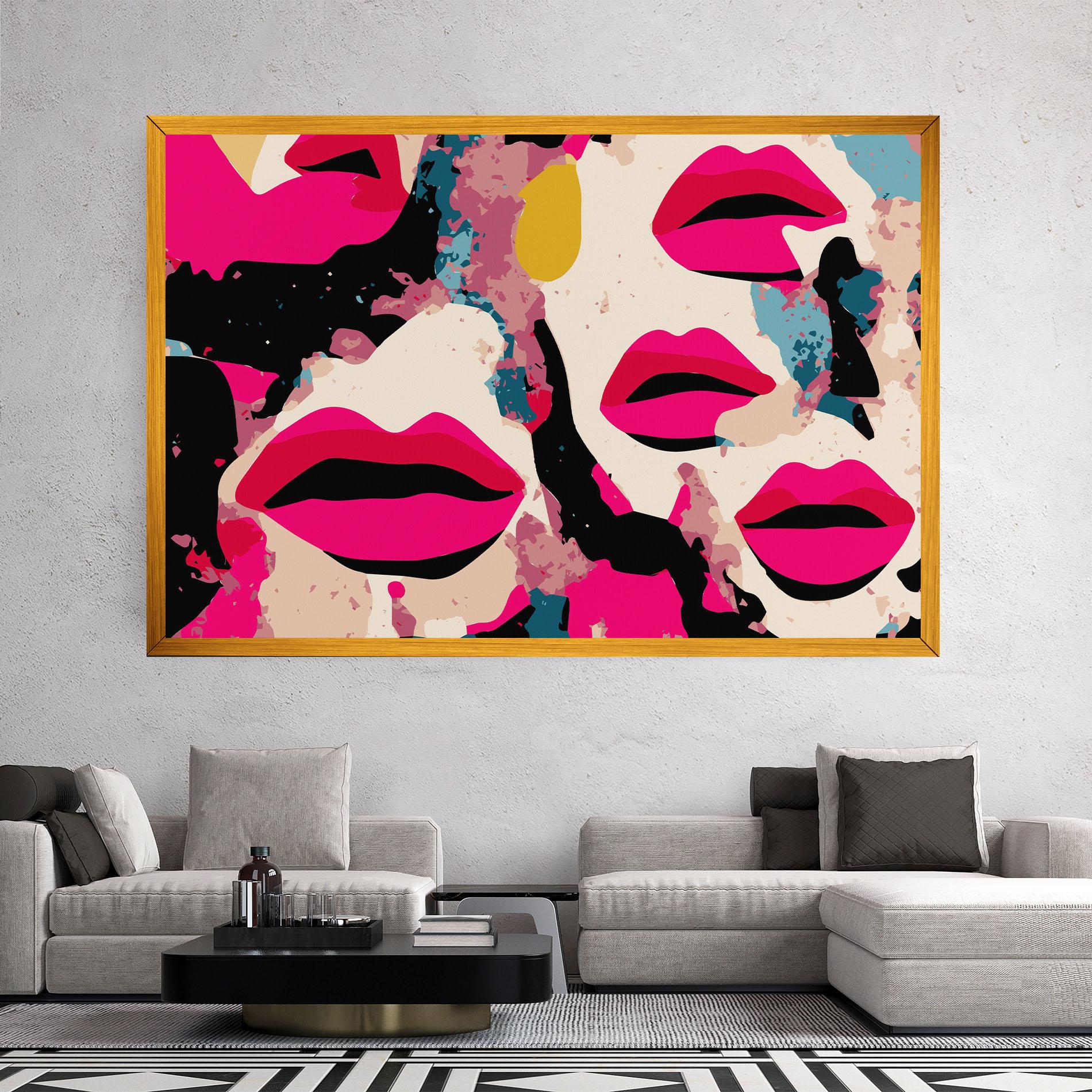 Tablou Canvas Pink Lips mockup 2