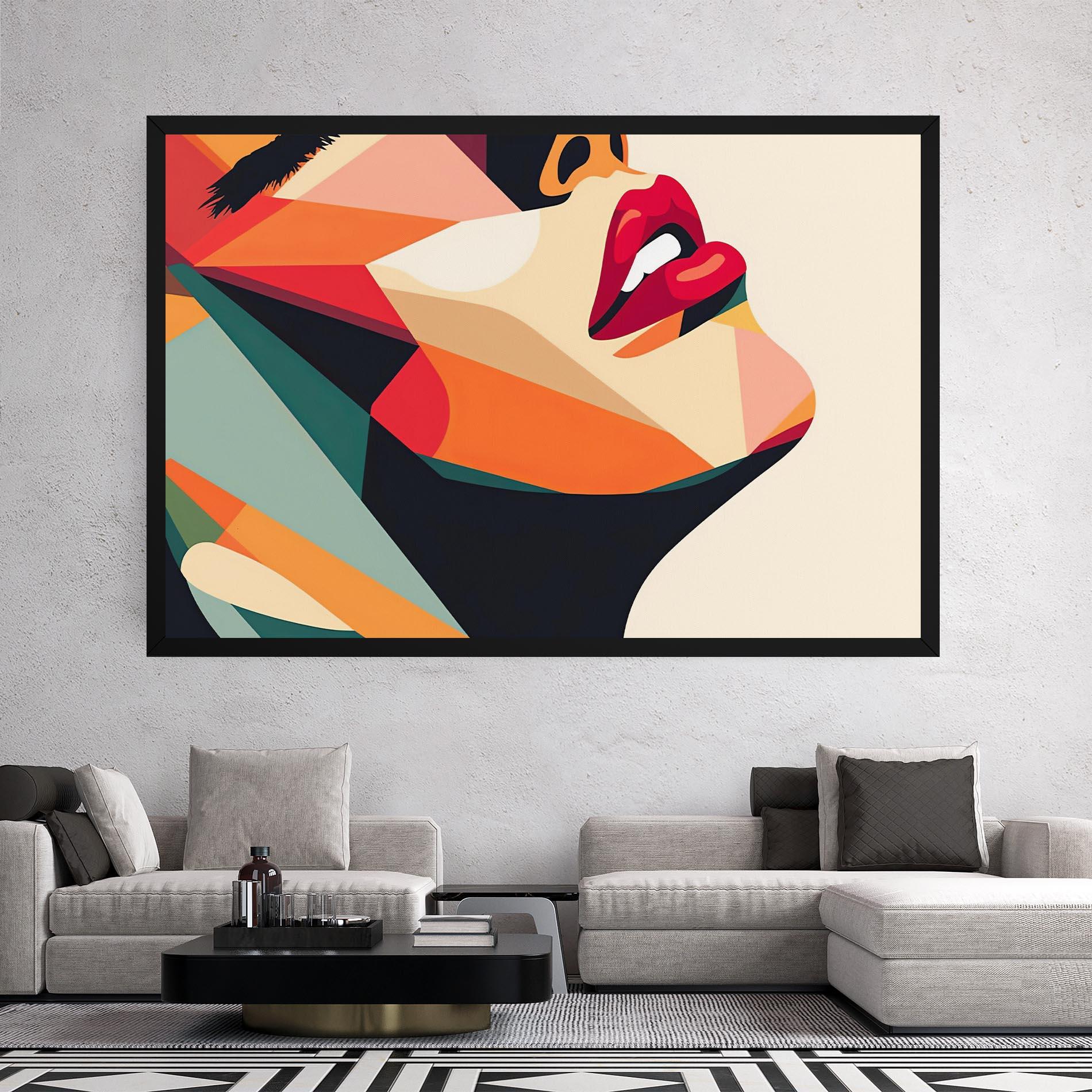 Tablou Canvas Abstract Lips mockup 2