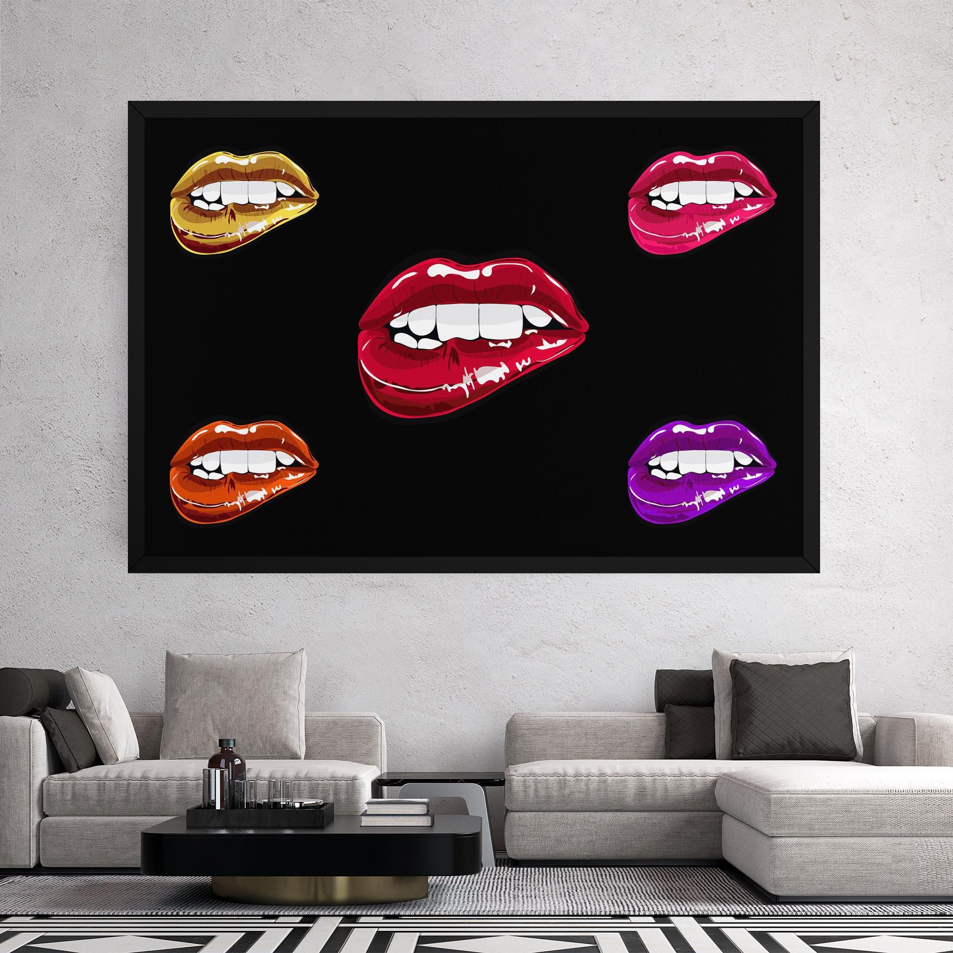 Tablou Canvas Mix Color Lips mockup 2