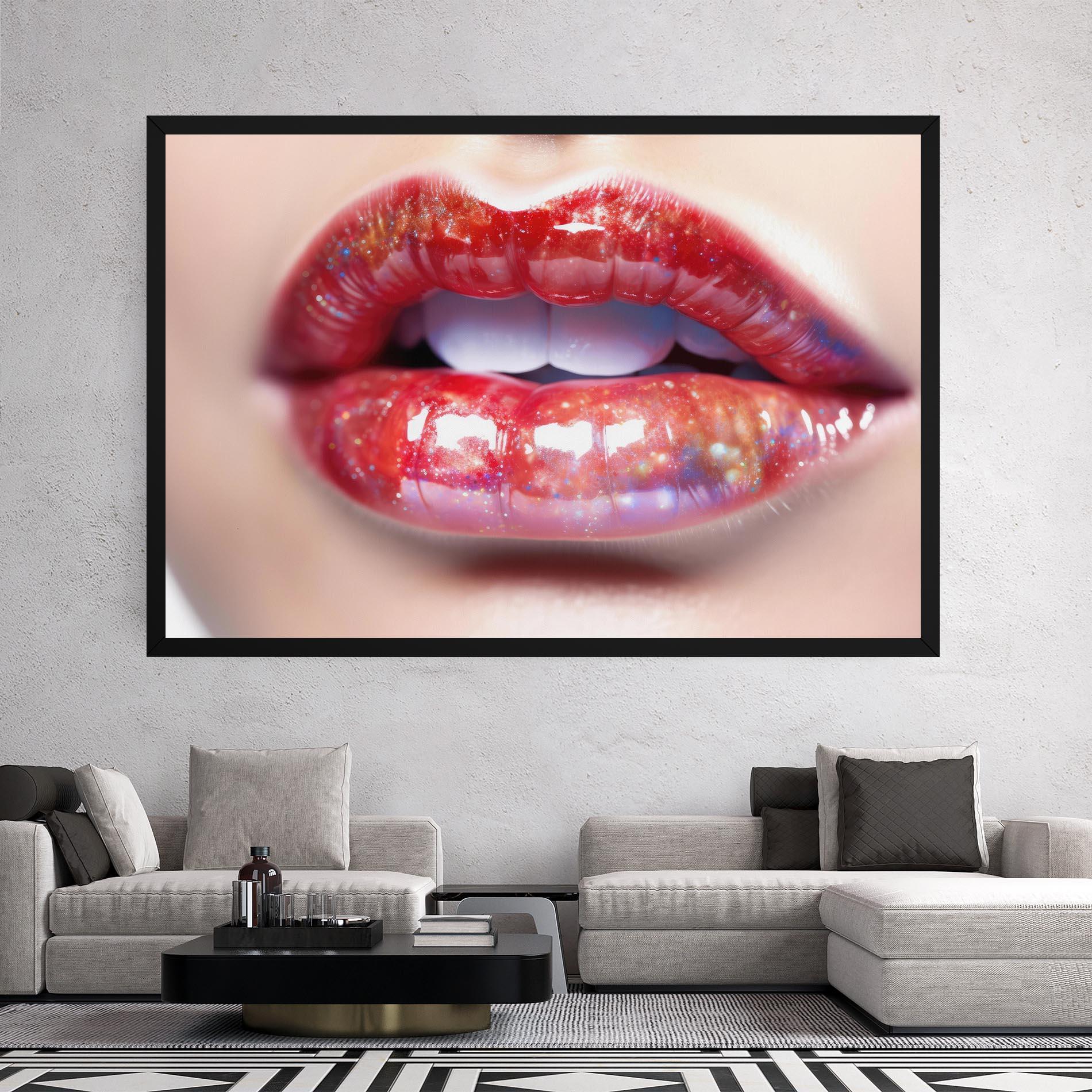 Tablou Canvas Red Pretty Lips mockup 2