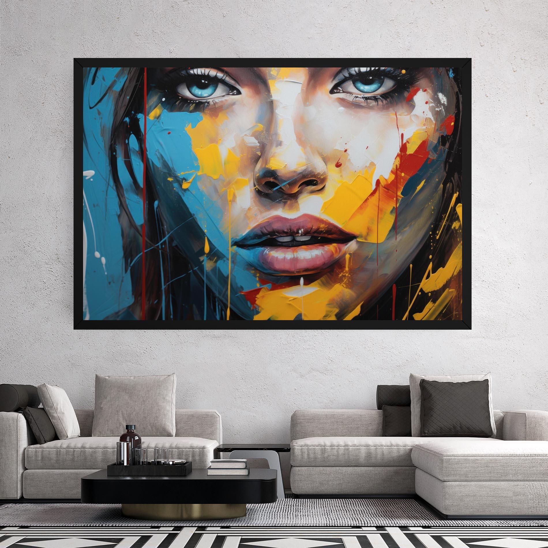 Tablou Canvas Woman Abstract Lips mockup 2