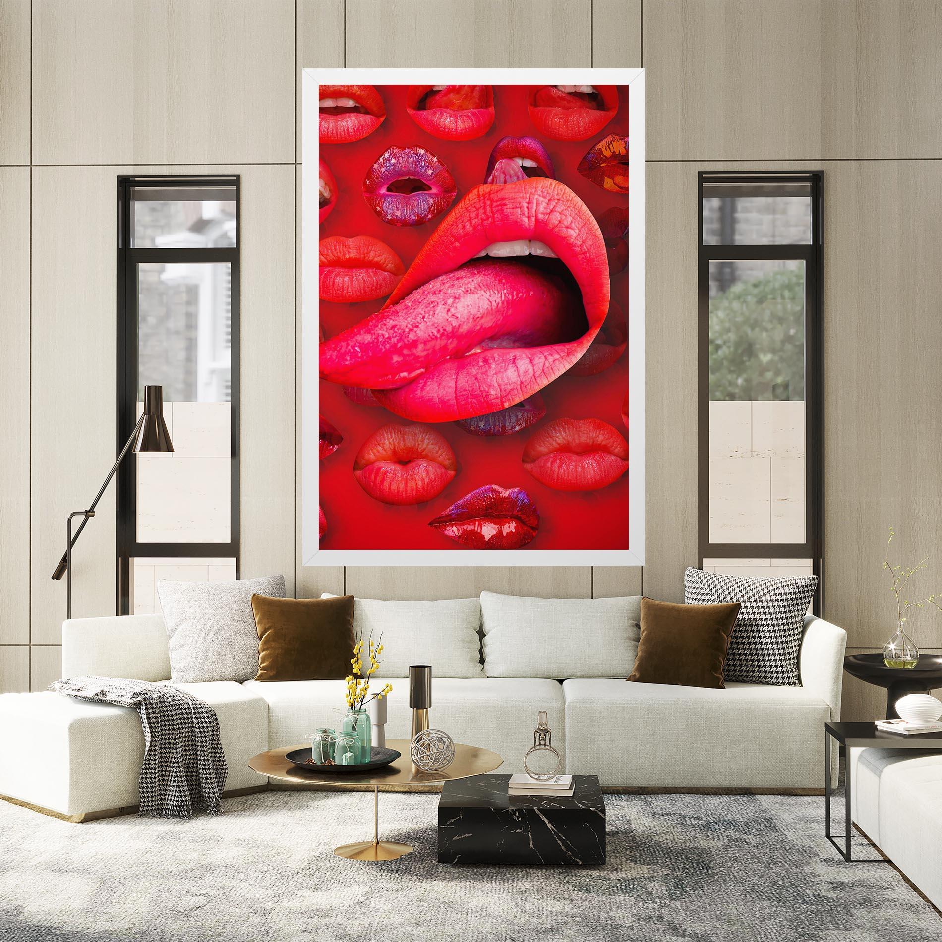 Tablou Canvas Big Tongue Collage mockup 2