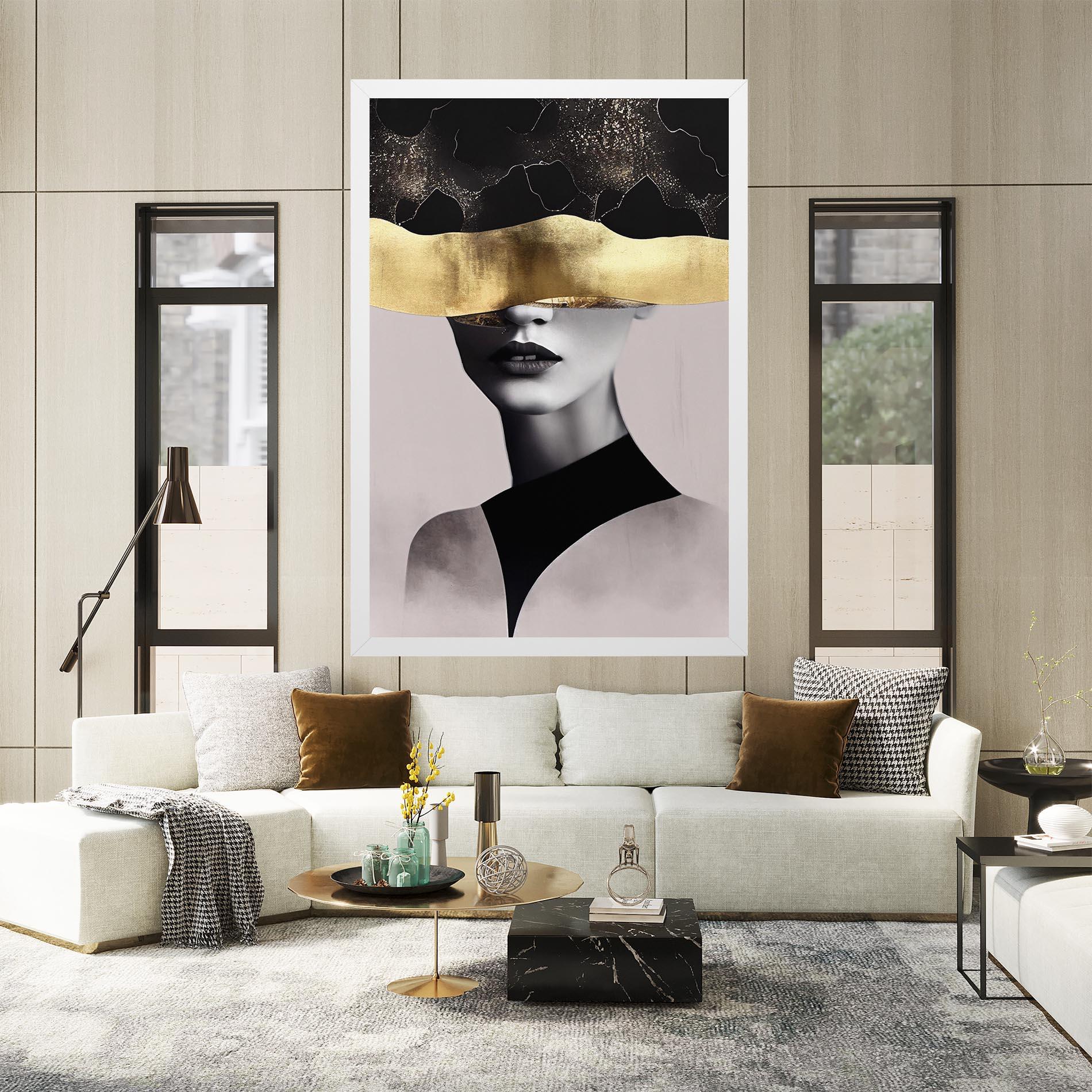 Tablou Canvas Grey Lips mockup 2