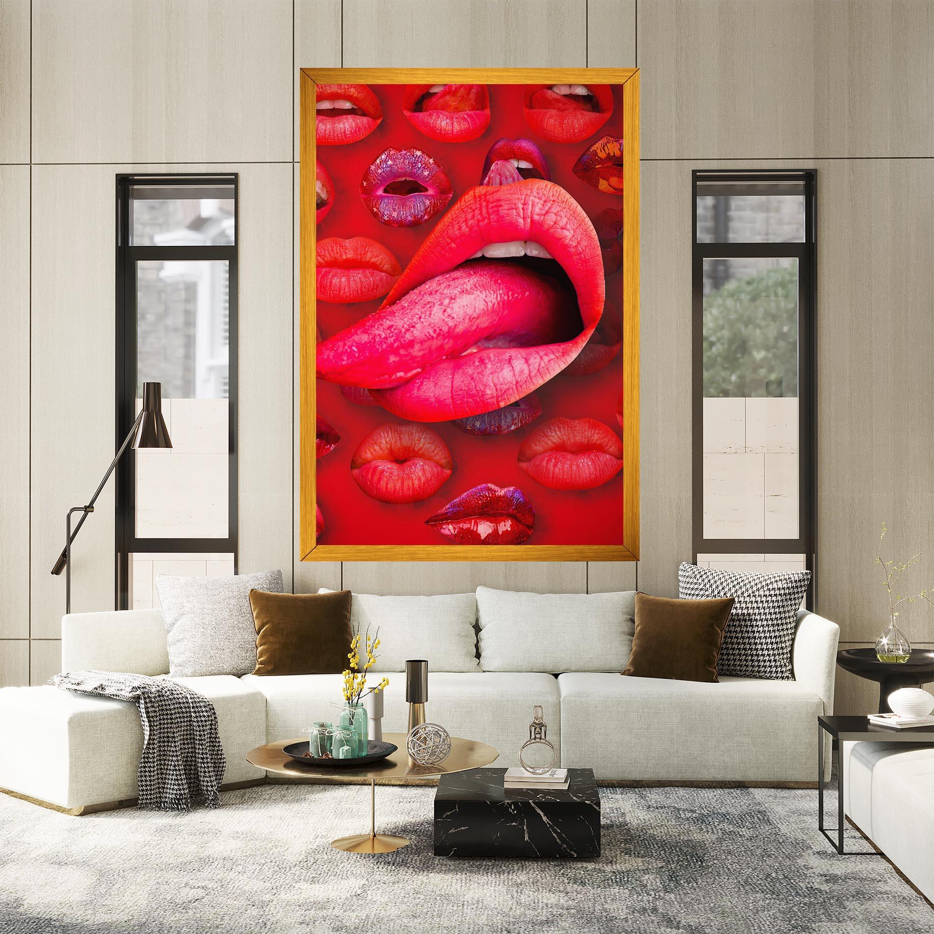 Tablou Canvas Big Tongue Collage mockup 2