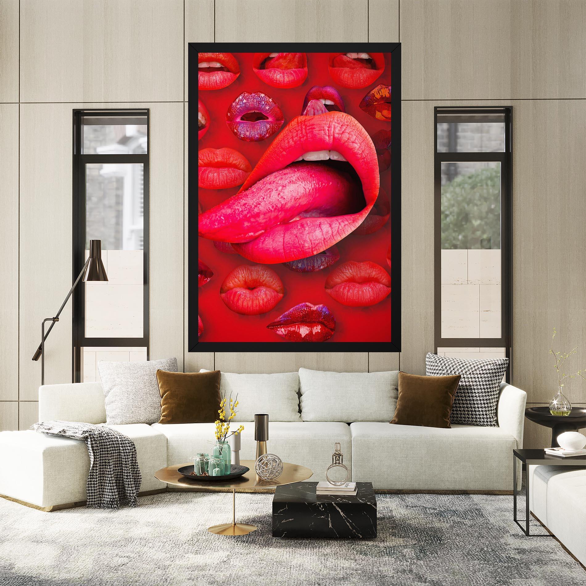 Tablou Canvas Big Tongue Collage mockup 2