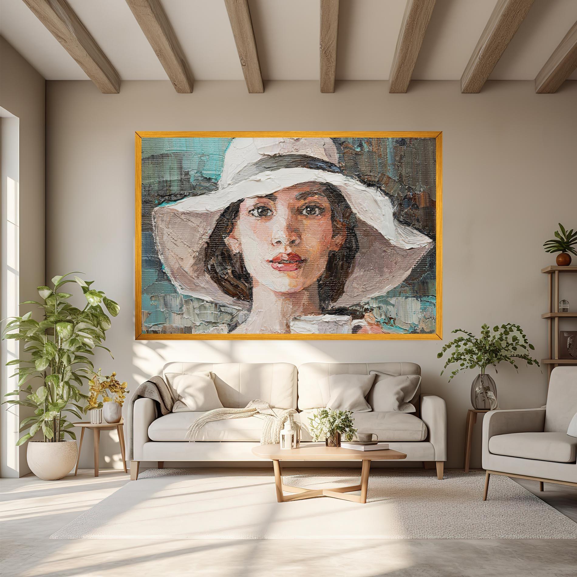 Tablou Canvas White Lady mockup 6