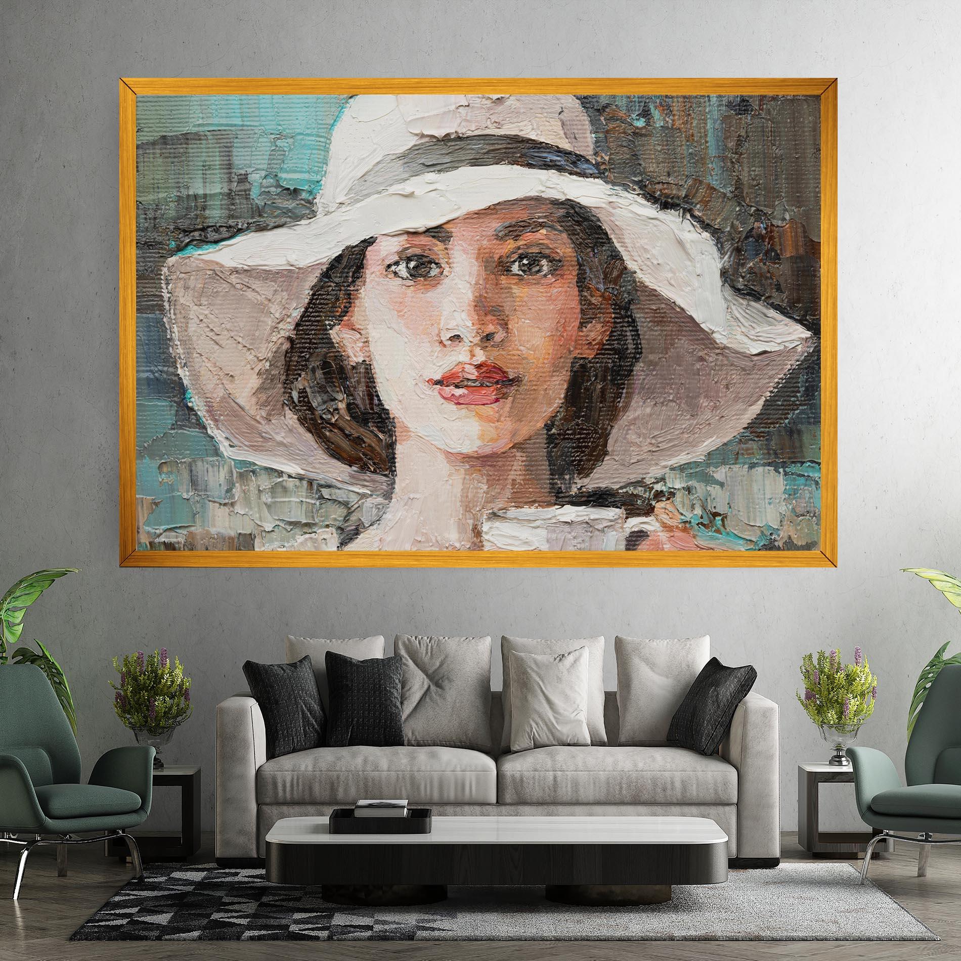 Tablou Canvas White Lady mockup 7