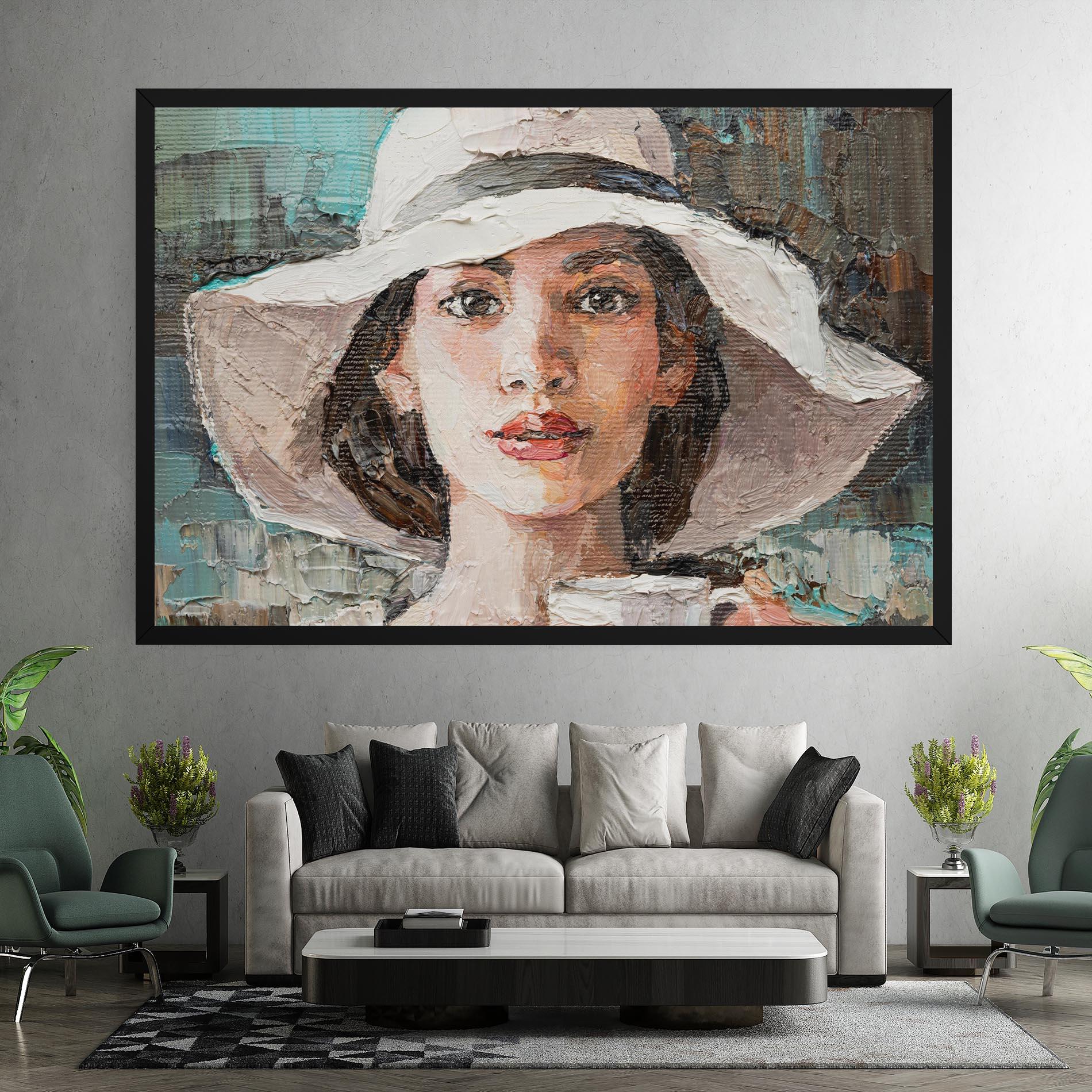 Tablou Canvas White Lady mockup 7
