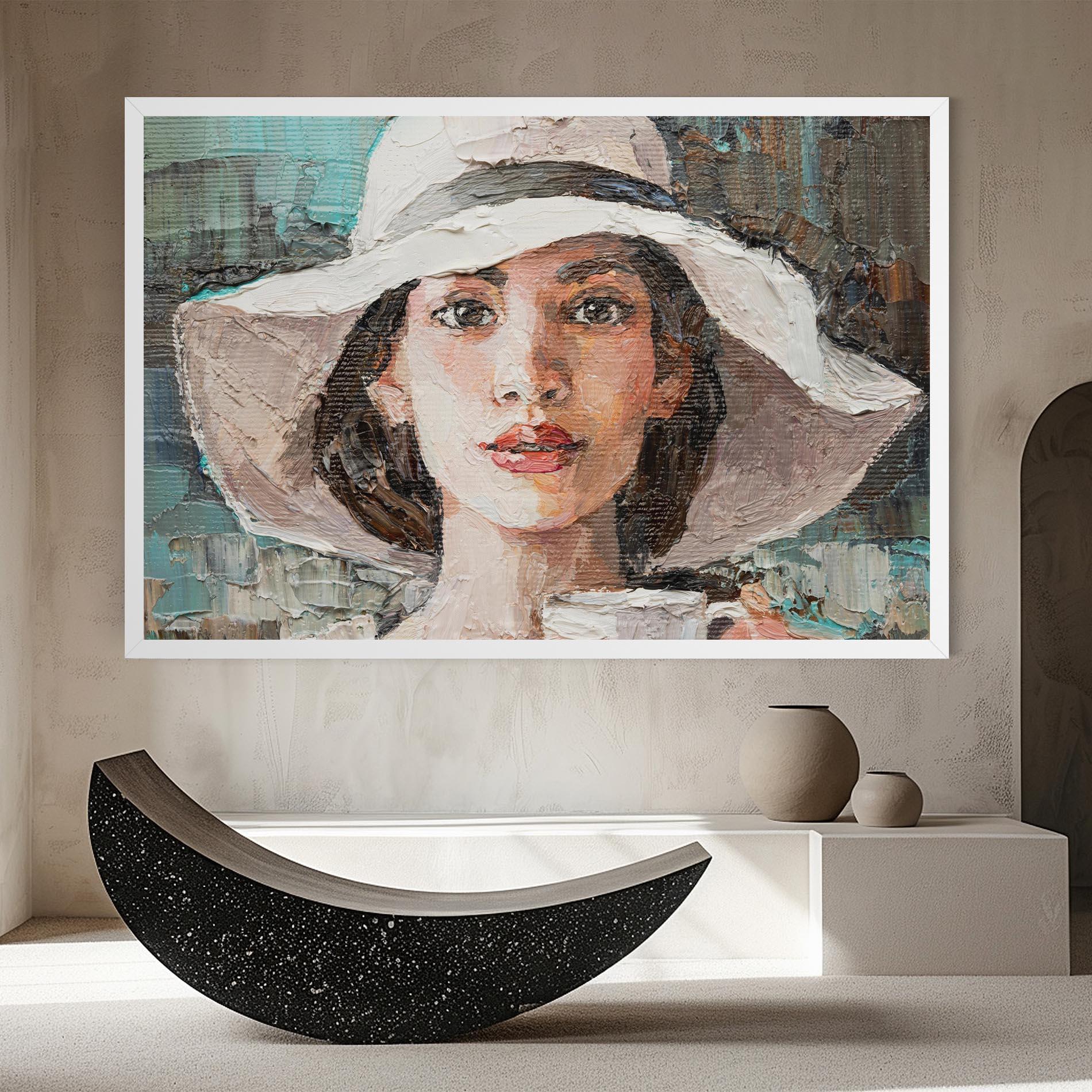 Tablou Canvas White Lady mockup 8