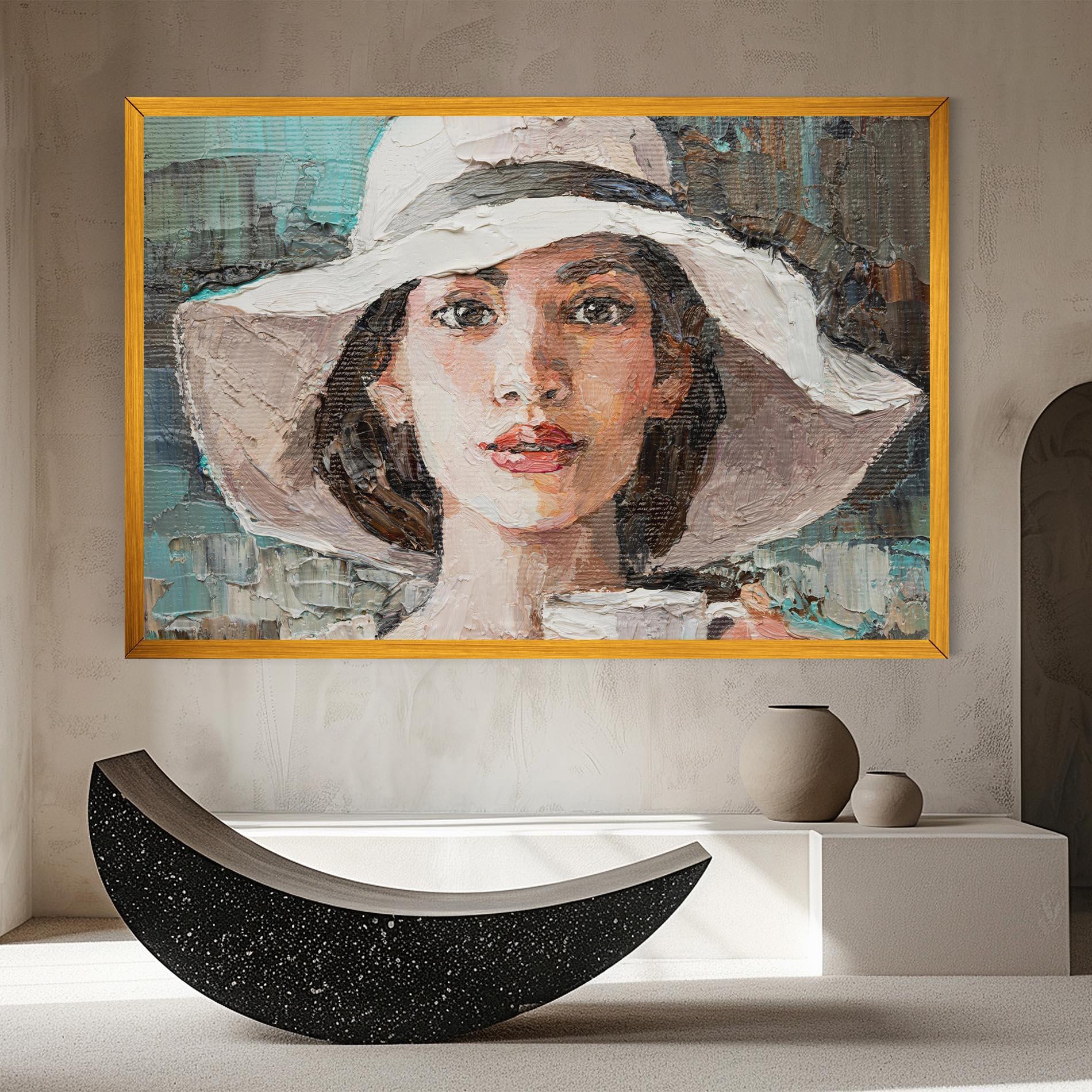 Tablou Canvas White Lady mockup 8